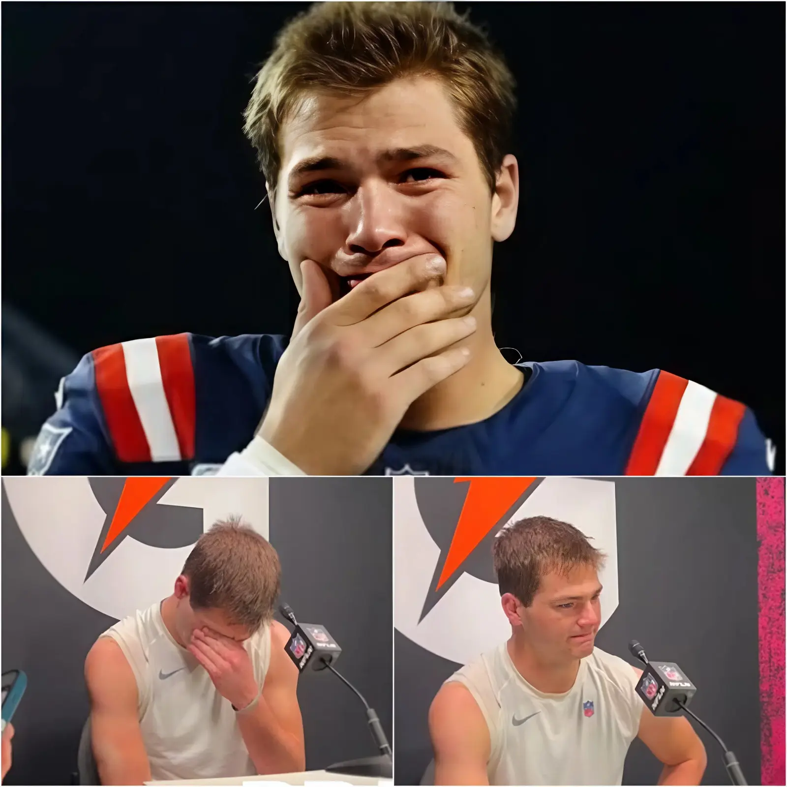 Cover Image for SAD NEWS: Drake Maye brought tears to the eyes of New England Patriots fans with a public apology following the Patriots’ 13–29 loss. “I’m so sorry to everyone. I tried my best, but today I couldn’t be the playmaker you all deserved. I put my heart and soul into this game, but we still lost 13–29. Please forgive me and my teammates. What hurts me most right now is the feeling of letting you all down. But after continuing to hear him share more reasons why he couldn’t perform at 100%, all the fans, instead of criticizing, started to love and appreciate what the 23-year-old player is enduring.”