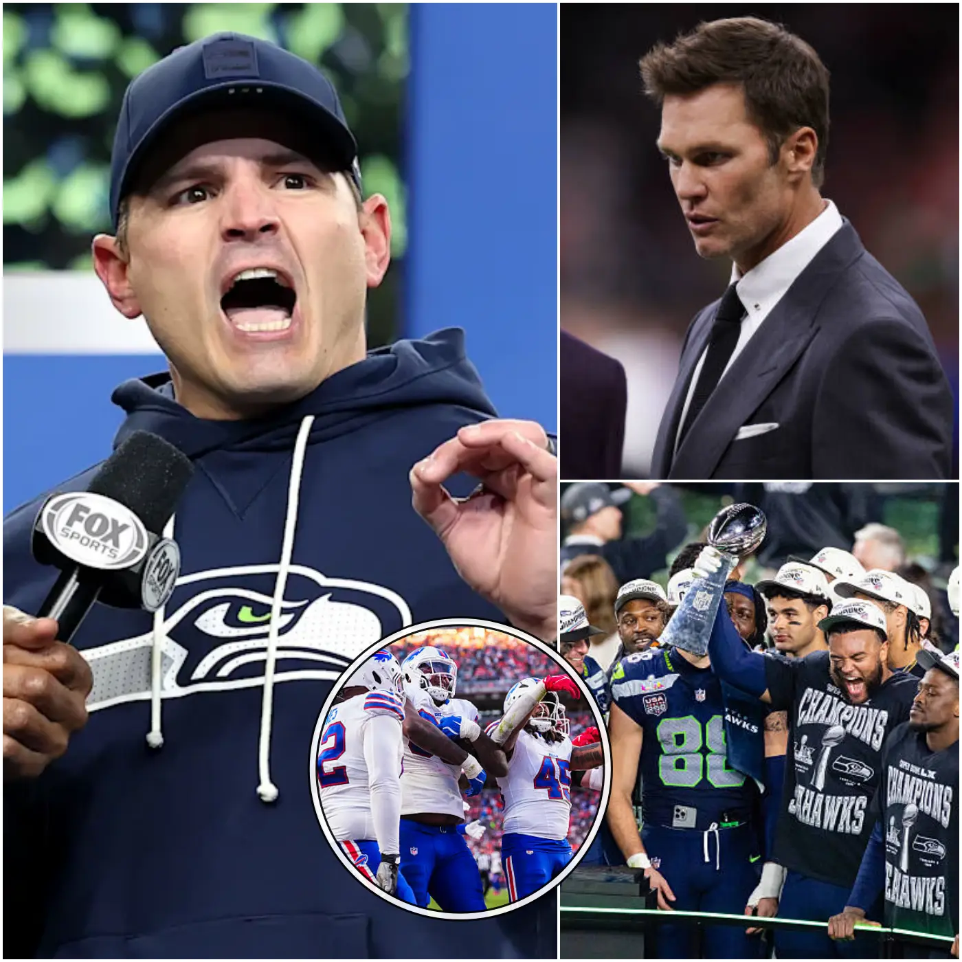 Cover Image for “They’re too weak and too slow,” the Seattle Seahawks head coach said bluntly in his postgame interview, repeatedly taking shots at New England’s players and game plan. His comments peaked when he claimed the Patriots’ earlier wins were simply luck, saying New England only reached Super Bowl LX because they “happened to face weak teams,” and insisting they didn’t belong on the same level as Seattle. “In our eyes, the Buffalo Bills are the strongest team in the AFC,” he added. “New England are just kids.” Moments after those remarks from Mike Macdonald, Patriots legend Tom Brady fired back — not with words, but with a surprising action that instantly triggered a wave of backlash across the NFL community.