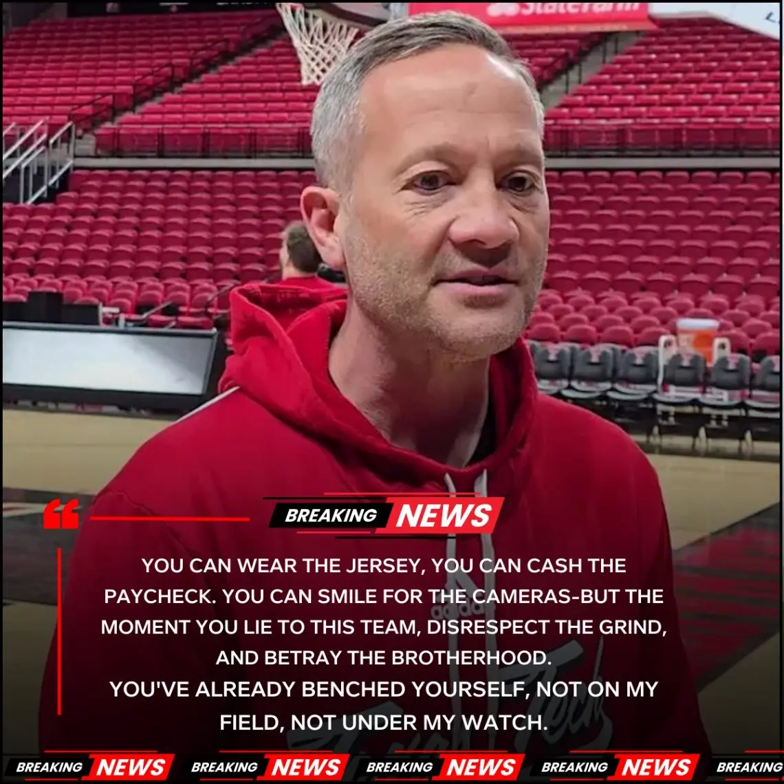 Cover Image for BREAKING: Head coach Grant McCasland has sent shockwaves through the NCAA after taking decisive action against two Texas Tech rookies, banning them from team activities following reports of late-night partying.