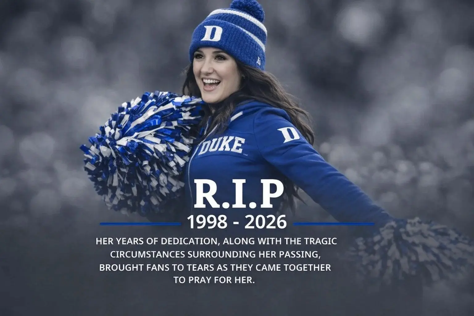 Cover Image for A longtime Duke Basketball staff member who served Blue Devils fans for many years has tragically passed away at the age of 27 following a heartbreaking family dispute, leaving behind a 3-year-old child. Her years of dedication, energy, and love for the Duke Basketball community—combined with the tragic circumstances of her passing—have brought the Blue Devils family together in grief. Fans, colleagues, and alumni are uniting in prayer and remembrance, honoring a young woman whose commitment and spirit touched countless lives on game nights at Cameron Indoor Stadium and beyond.