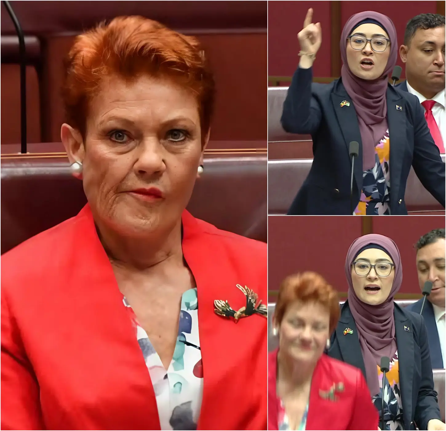 Cover Image for 🚨BREAKING NEWS: Pauline Hanson sent shockwaves through Australia when she bombarded the Senate with a scathing critique of the hypocrisy of Green Party Senator Fatima Payman. Hanson demanded the public exposure of the Green Party’s long-standing abuse of power and the entire network supporting Fatima Payman. The chamber descended into chaos, with Fatima Payman visibly shaken as she criticized Hanson for exacerbating racism. With unwavering composure, Hanson held the microphone, and her next nine words escalated the confrontation into public outrage, shattering parliamentary discipline and exposing deep rifts.