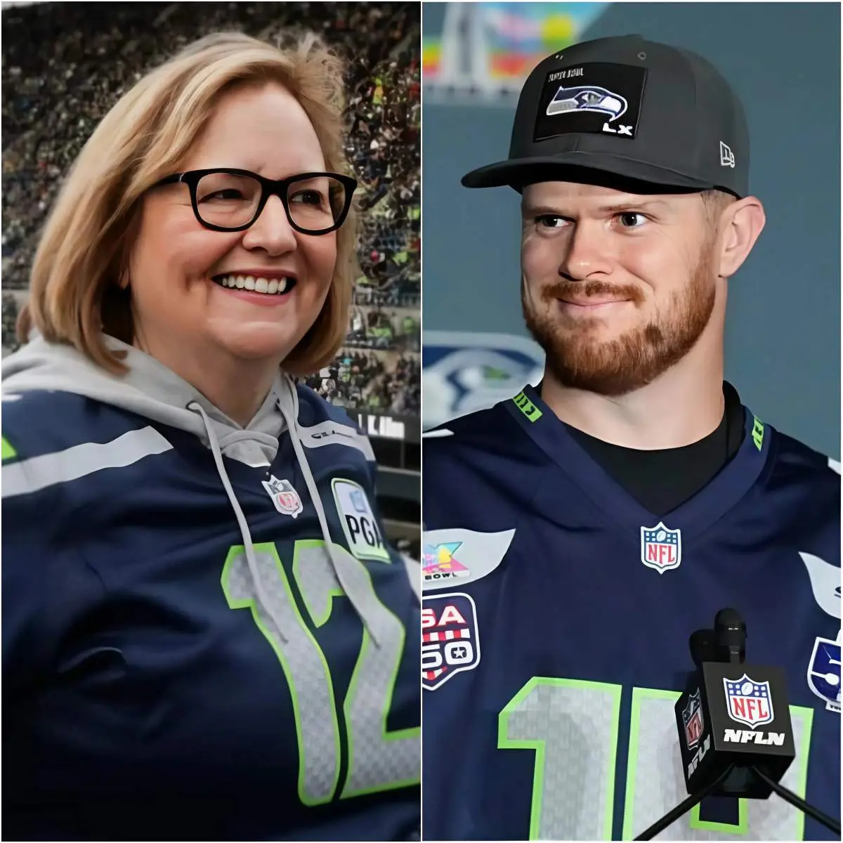 Cover Image for “He’s not just a champion, he’s…the true soul of the Seahawks!” Right after the crucial moment before the Seattle Seahawks’ game against the New England Patriots in Super Bowl LX, the Seahawks’ owner Jody Allen announced she would give Sam Darnold a 5% stake in the team, worth millions of dollars, making him a co-owner and an integral part of shaping the team’s future if the Seahawks won. Immediately, five-star quarterback Sam Darnold responded with 15 words that silenced the entire room for a moment, before erupting in thunderous applause and cheers… Details 👇👇