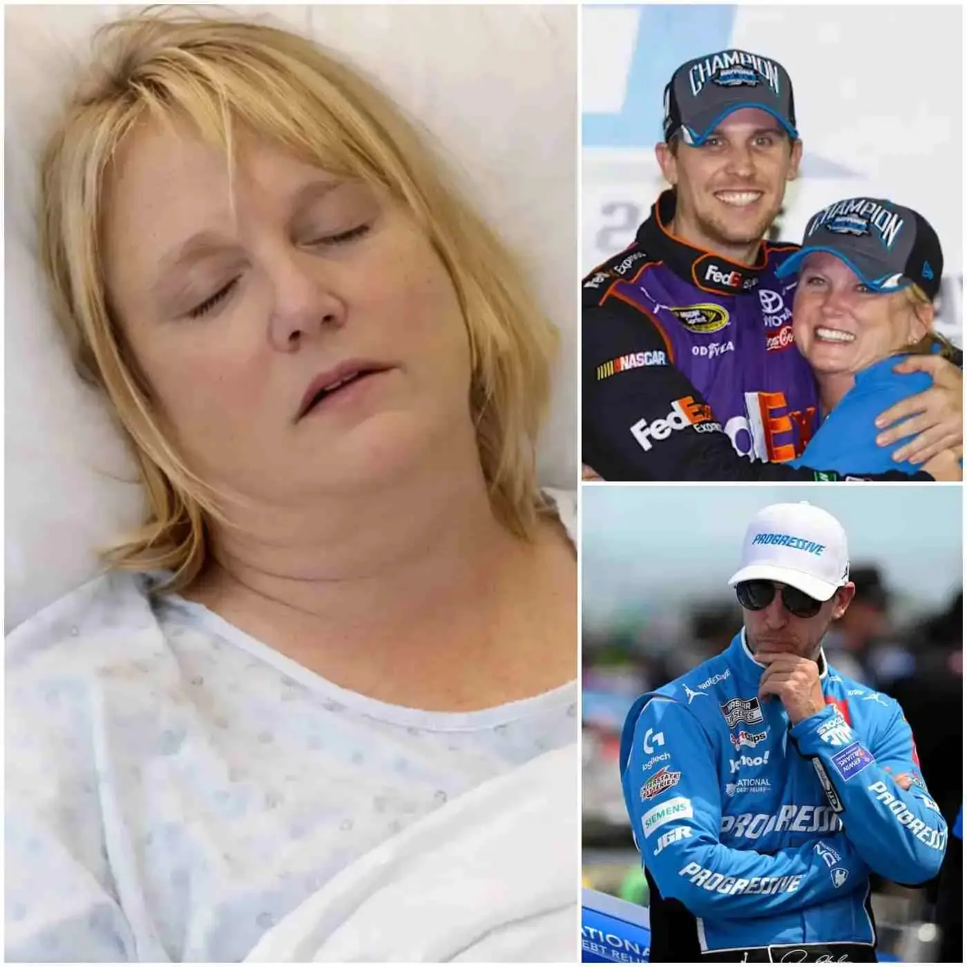 Cover Image for 🥲“IT WAS THE MOST TERRIFYING NIGHT OF MY LIFE…” — Denny Hamlin shares 12 words about his mother’s current health after the fire, forcing him to make two difficult decisions.👇