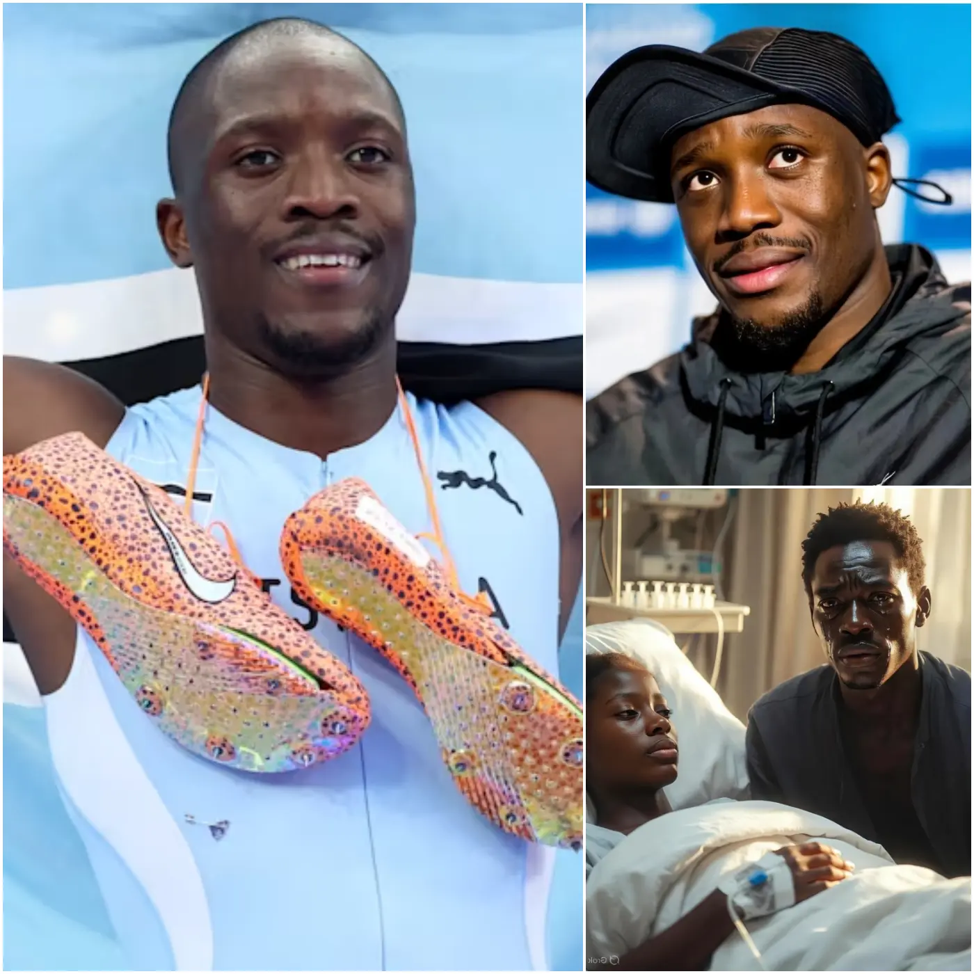 Cover Image for “PLEASE DON’T LEAVE ME… don’t follow mom!” Lightning-fast Botswana runner Letsile Tebogo unexpectedly appeared on a livestream with a tear-streaked face. Tebogo, who is usually radiant and full of energy, appeared this time with swollen eyes, his voice choked with emotion, unable to say a word. After a few moments of silence, bowing his head, Tebogo finally broke down in tears as he shared the critical situation of his younger sister. “My sister… she’s only 9 years old…” Then, the camera briefly showed his sister for just 3 seconds, but it was enough to move the online community, prompting fans worldwide to start a fundraising campaign. Within 5 minutes, the donation total reached over 2.5 million USD. But Tebogo’s response immediately after that made the whole world cry again!