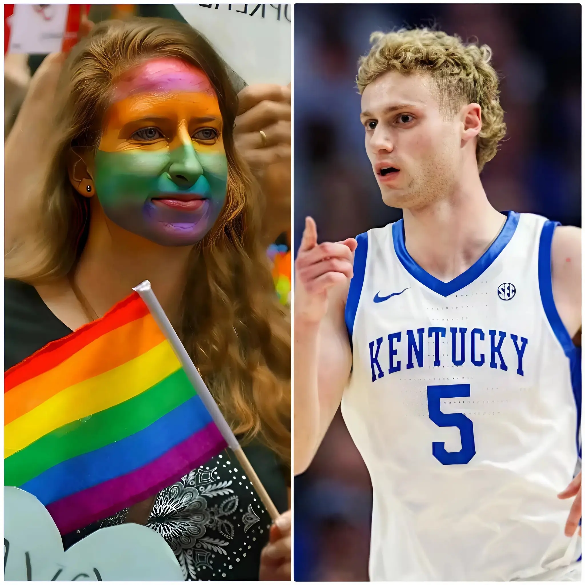 Cover Image for 🚨 BREAKING NEWS 💥: Kentucky Wildcats Men’s Basketball star Collin Chandler has sparked major controversy after refusing to wear an LGBT armband ahead of the team’s upcoming game, calling it a “woke agenda.” Collin explained: “Basketball is about the game, the effort, and the fans — not politics. Stop forcing this on us.” His statement immediately ignited a nationwide debate, thrusting Chandler into the public spotlight as fans and analysts sharply split between defending and condemning his stance. Even Kentucky Wildcats head coach Mark Pope weighed in — but his unexpected comments only fueled the flames further, intensifying an already heated national discussion.