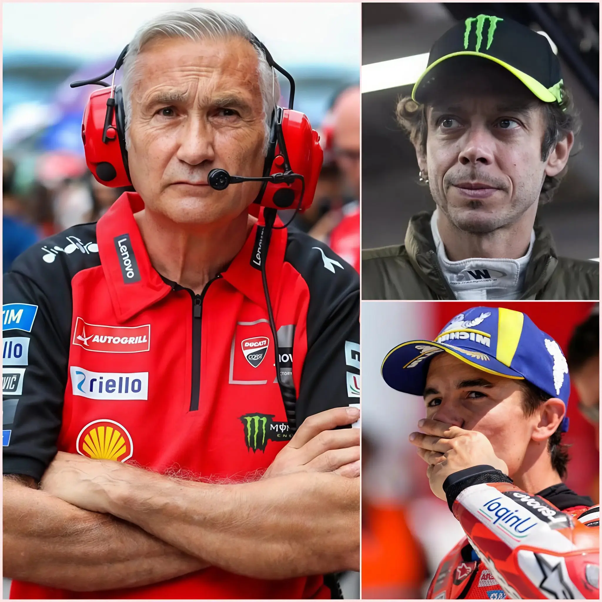 Cover Image for âHey Rossi, shut your mouth! If youâre so good, go down to the track and show us!â đą Davide Tardozzi has caused a stir in the MotoGP community with his extremely harsh statement, directly targeting Valentino Rossi after the Italian legend publicly mocked Marc MĂĄrquez. This heated exchange is spreading rapidly on social media, igniting an unprecedented wave of controversy