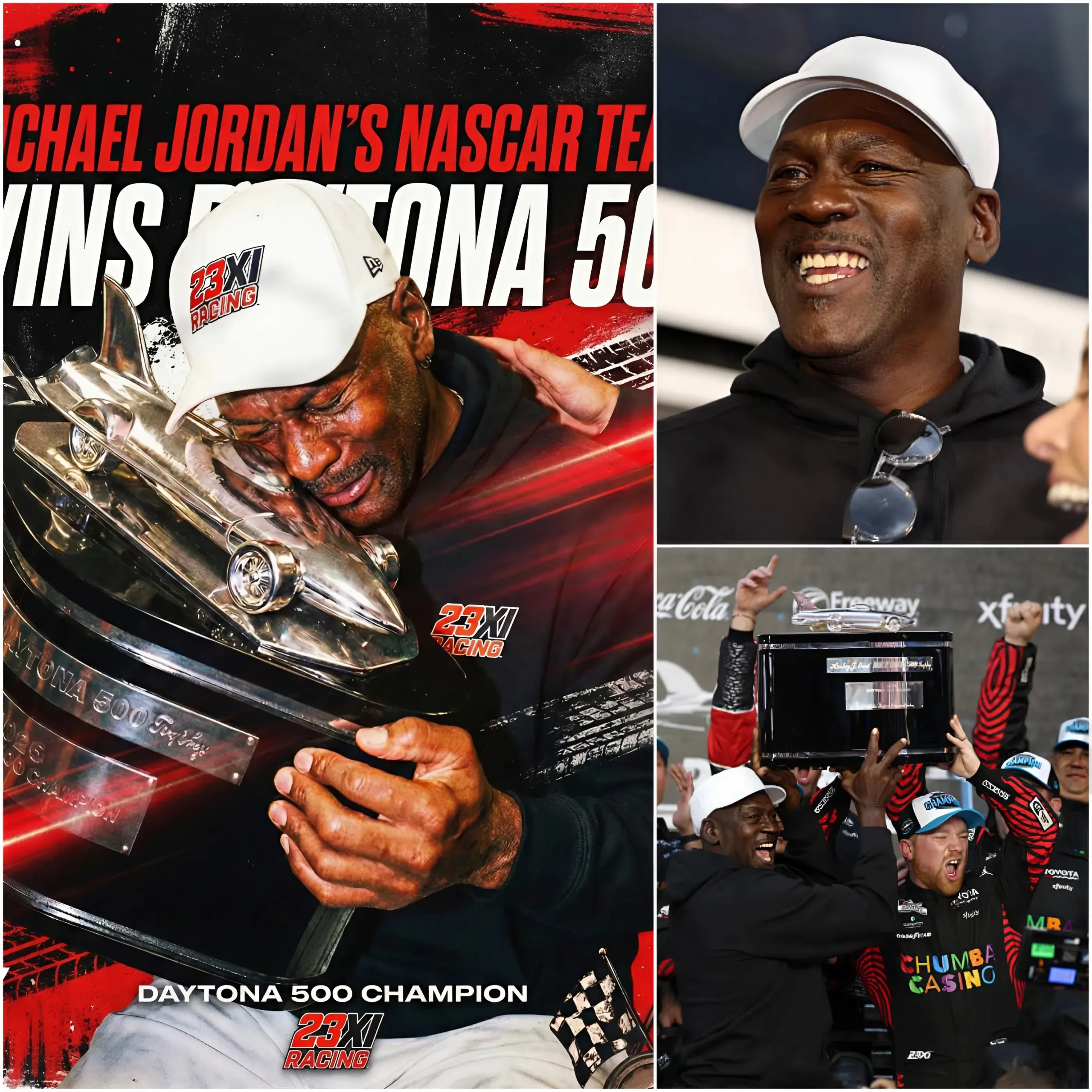 Cover Image for BREAKING NEWS đ From NBA legend to NASCAR boss, Michael Jordan has just surprised the entire racing world by revealing the real reason he poured his heart and soul into 23XI Racing â and it all started with a promise to his fatherâŚ