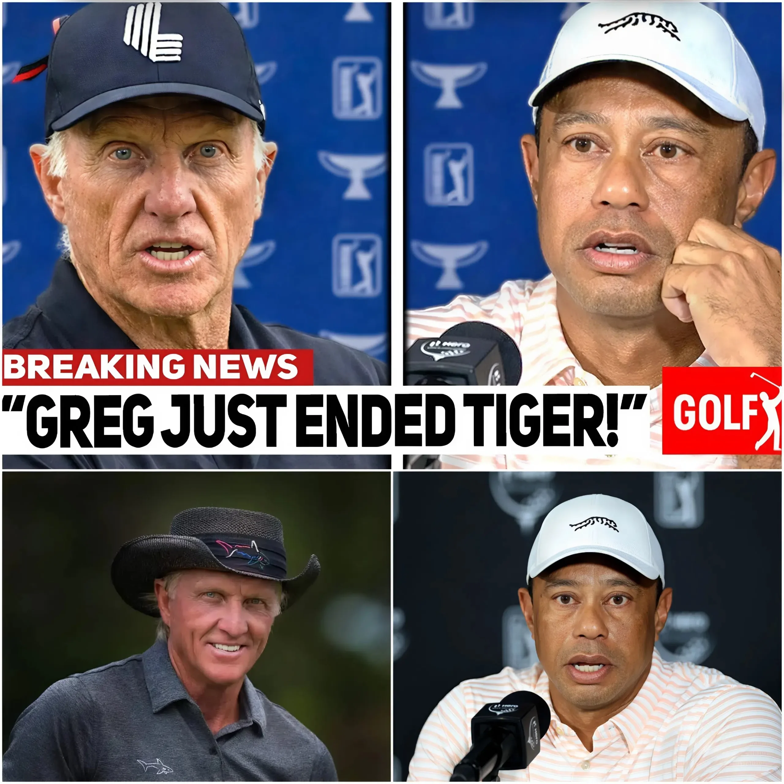 Cover Image for Greg Norman HUMILIATES Tiger Woods After PGA Betrayal Shocks Fans!