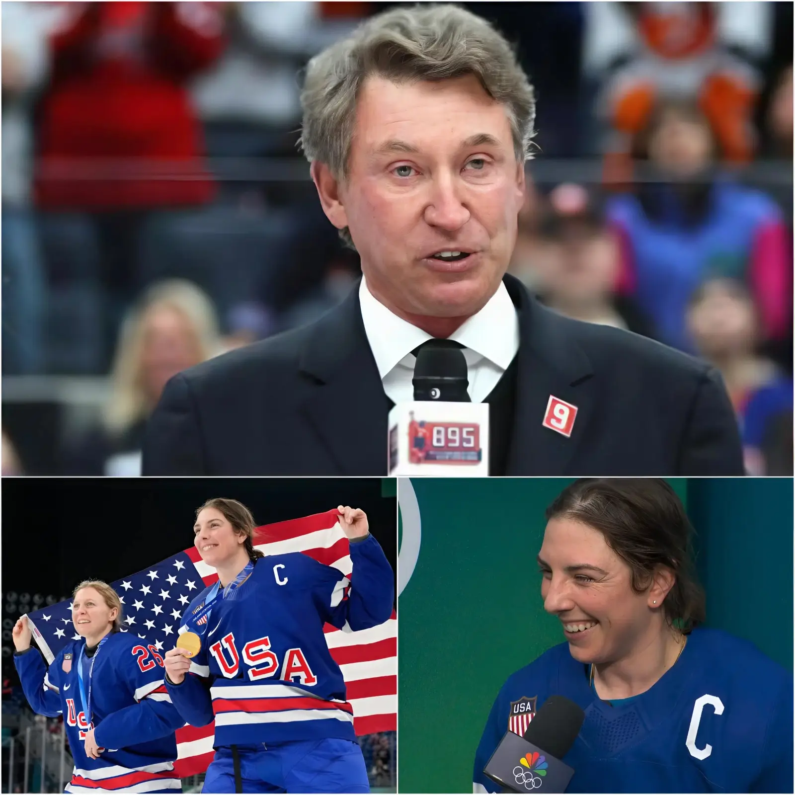 Cover Image for A hockey legend from Canada, Wayne Gretzky—the immortal icon of Team Canada with an unparalleled array of titles and the greatest records in hockey history—publicly mocked the United States’ victory, describing the result as orchestrated and “propped up” by highly controversial, biased refereeing decisions. He sarcastically remarked that the American players “couldn’t control anything on the ice,” while implying that the widely praised star, Hilary Knight—the talented forward leading Team USA’s offense—was being overhyped, and that the game “brought nothing good to international hockey.” Just minutes later, Hilary Knight responded calmly with a few short, measured words on social media, refusing to engage in personal attacks and letting the result on the ice speak for itself. That composed reaction alone was enough to send the Hall of Fame legend into a rage: Gretzky lost his composure in front of the media, shouting loudly and turning what should have been a routine post-game interview into a heated confrontation, leaving the North American hockey community buzzing with discussion amid the peak Canada-U.S. rivalry tensions.