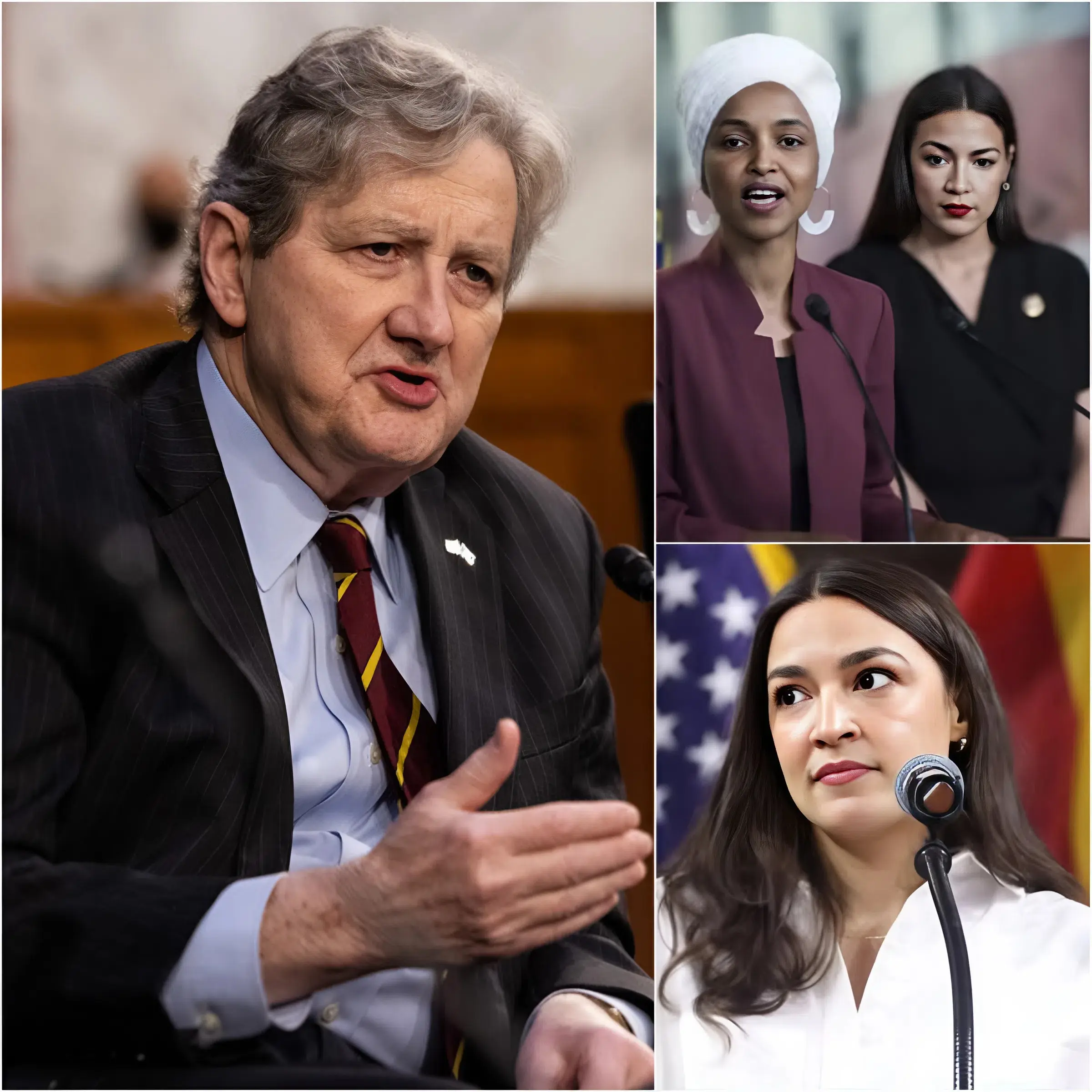 Cover Image for “If you don’t like America—then leave!” Senator John Kennedy’s controversial statement sparked a heated debate in Washington as he publicly criticized Representative Ilhan Omar and other progressive senators. During a tense Senate session, Kennedy accused some lawmakers of “complaining instead of being grateful,” claiming they were using their positions to attack the very country they served. According to witnesses, the atmosphere in the chamber became particularly tense when he delivered what was seen as a political ultimatum. The reaction was immediate and widespread across media and social networks, with supporters praising his defense of patriotic values, while critics argued the statement exacerbated already deep political divisions in the capital. – Copy