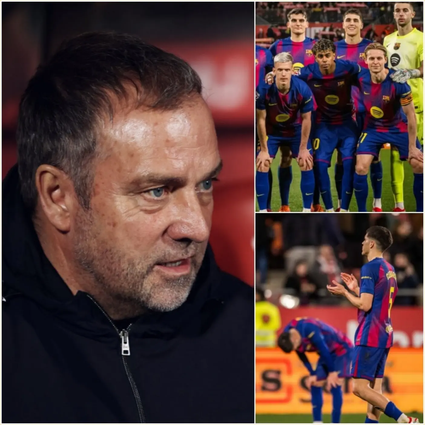 Cover Image for 🚨✅️🚨BREAKING: «His time at Barcelona is OVER!» – Hansi Flick makes a ruthless decision after the surprising defeat against Girona FC 😱💔 FULL STORY: LINK IN THE COMMENTS ⬇️⬇️ The defeat has triggered serious consequences within FC Barcelona, as Flick has reportedly decided to part with a star who has underperformed this summer, after losing patience with his poor performances in the most crucial stage of the season 😳🔥 Sources assure that the German coach has completely closed the door to the player’s future at the Camp Nou, considering that drastic measures are needed to get the club back on track 💣 All the details and the player’s name in the comments 👇
