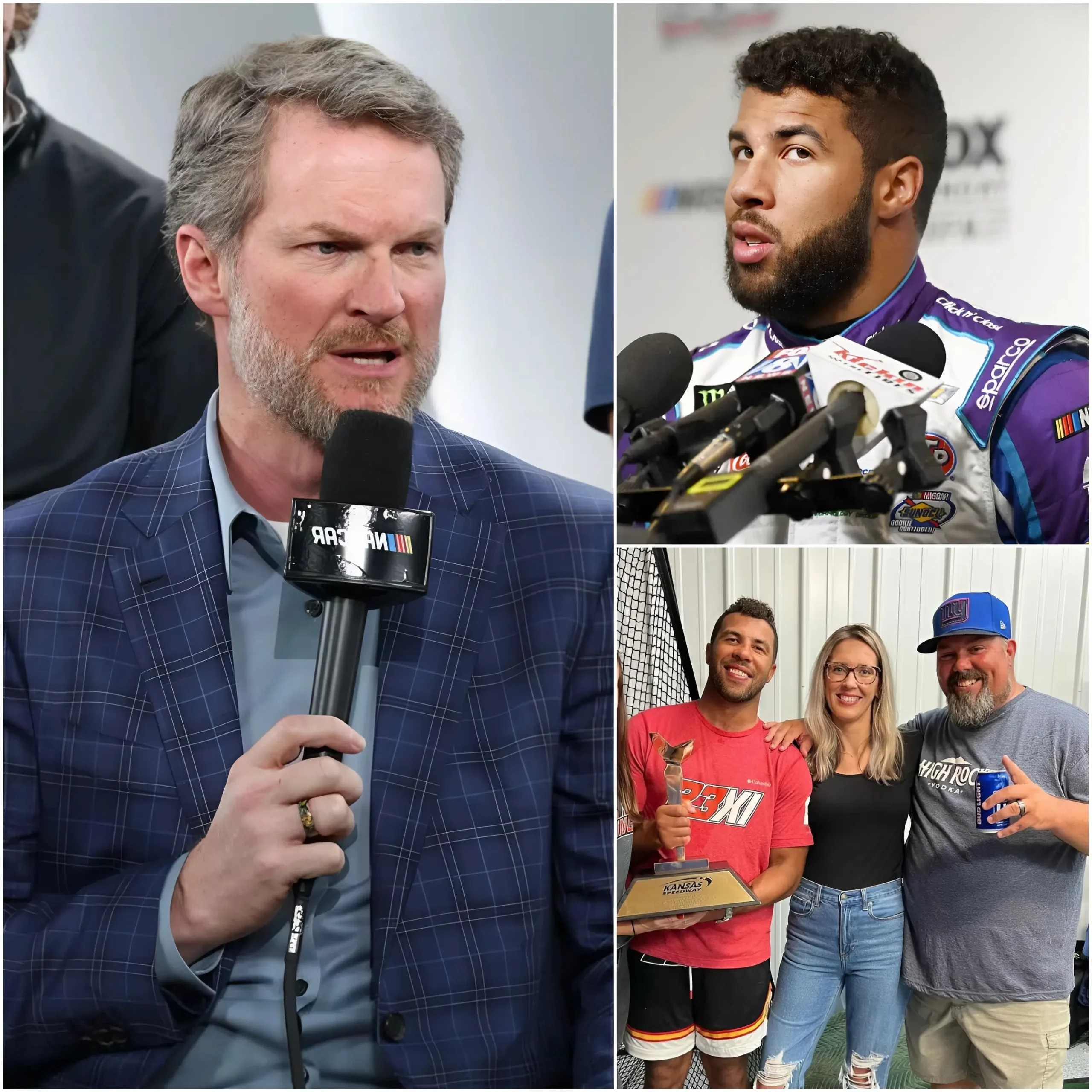 Cover Image for 🔥“I will make Bubba Wallace and Freddie Kraft pay for that stupid act…” — After hearing insulting remarks about his father Dale Earnhardt Sr. live on television, Dale Earnhardt Jr. immediately responded fiercely with a shocking lawsuit, before ending with a brief 15-word statement that silenced NASCAR.
