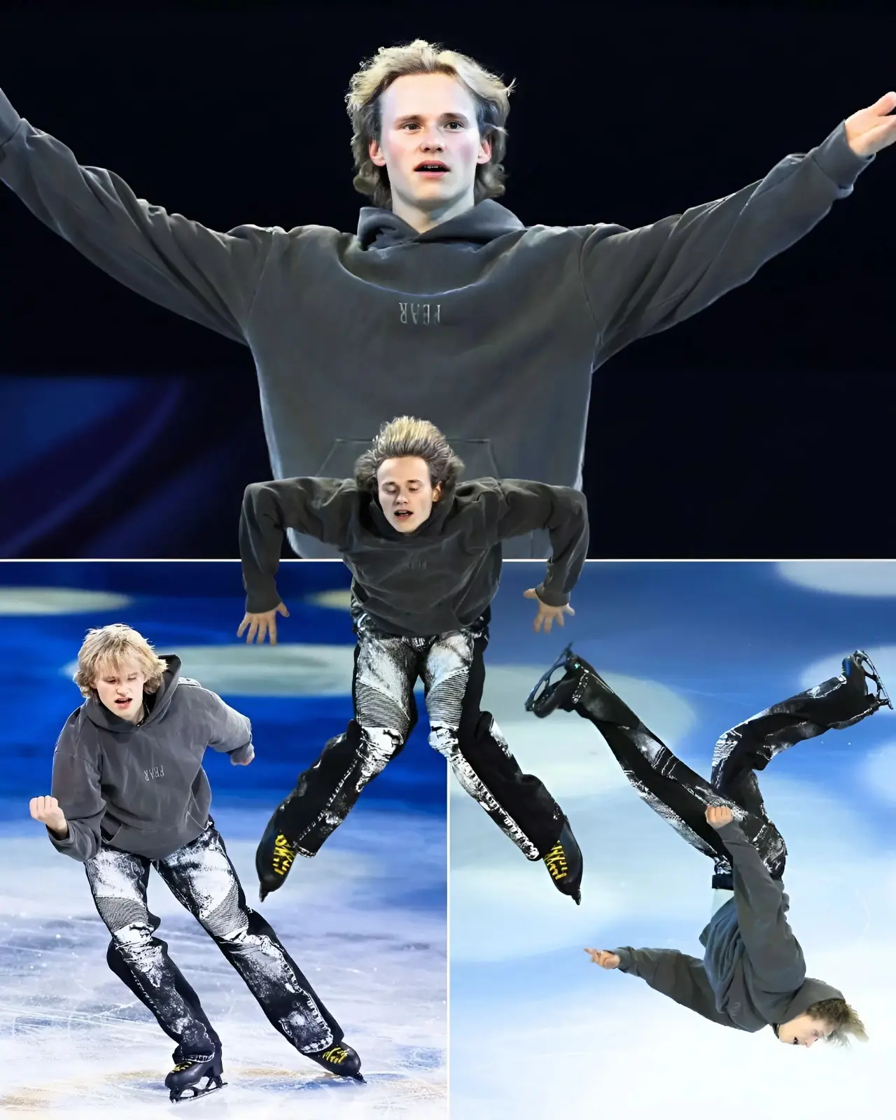 Cover Image for “THIS DIDN’T FEEL LIKE A GALA — IT FELT LIKE A PUBLIC MELTDOWN TURNED MASTERPIECE— Ilia Malinin’s Furious Milano Cortina Return Turns Gala Night Into Pure Theatre as He Battles Invisible Pressure, Then Detonates a Quad Jump and Backflip So Daring It Felt Like a Warning to the Entire Skating World! Milano Cortina 2026 didn’t just witness a performance — it witnessed an eruption. Ilia Malinin stormed back onto Olympic ice with a gala skate that felt charged with tension, defiance, and something far more personal than exhibition flair. Set to Fear by NF, the “Quad God” appeared to confront the very forces that haunt modern champions — fame, scrutiny, and relentless digital noise. Hoodie up and phone in hand, he moved with a restless, almost combative energy, as if skating through invisible chaos. Then came the release. A colossal quad jump followed by his signature backflip tore through the arena, detonating the tension and sending the crowd into disbelief. This didn’t feel like a gala highlight — it felt like a statement.