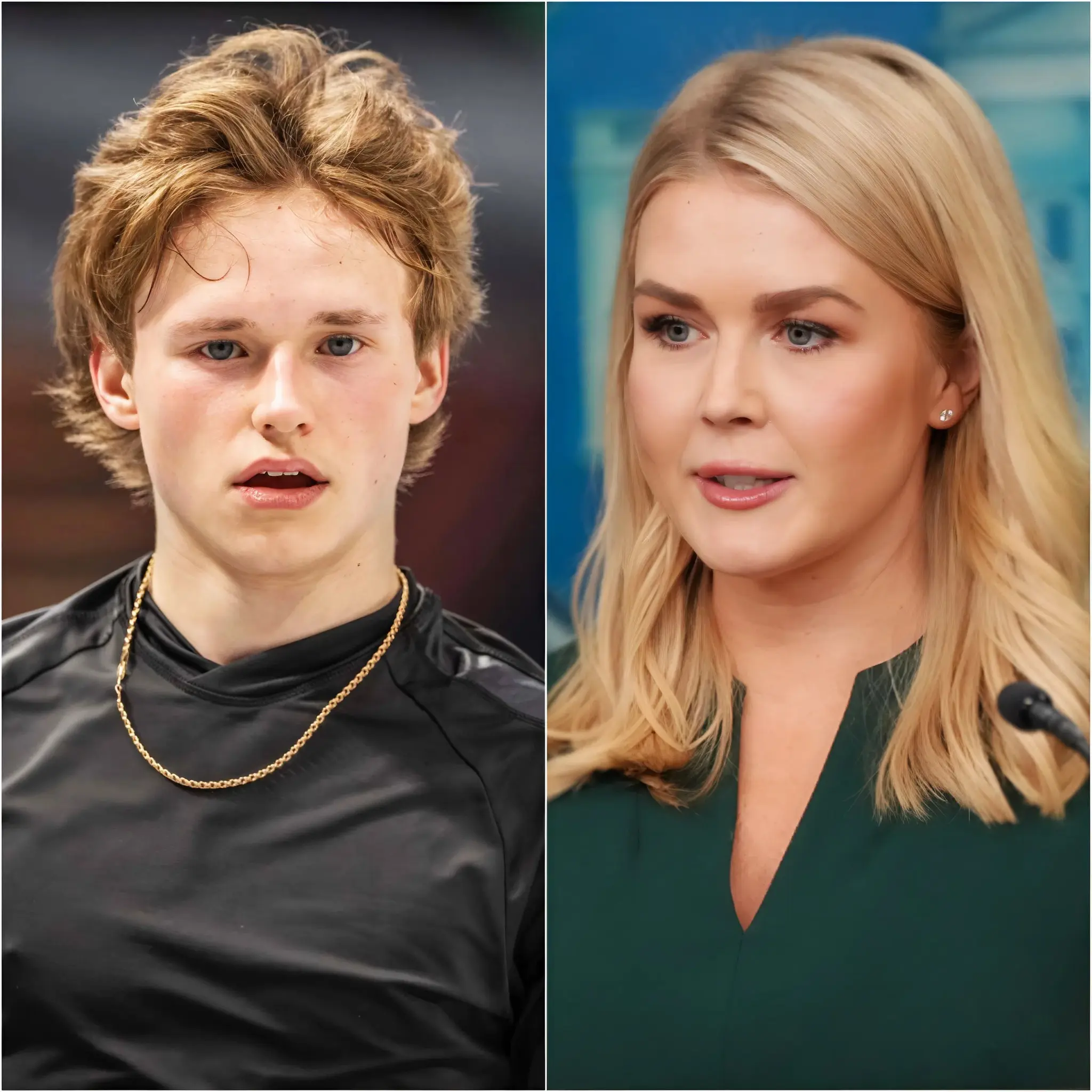 Cover Image for KAROLINE LEAVITT SUDDENLY MENTIONS ILIA MALININ — AND THE ENTIRE STUDIO FALLS SILENT… Karoline Leavitt brought up Ilia Malinin while discussing media pressure and the public image of young athletes. She listed a series of milestones in his career, from historic quad axels to the ongoing debates surrounding expectations and the weight of fame. Her tone was sharp. The pointed criticism made the roundtable visibly uneasy. The host paused for several seconds before attempting to shift the topic. Cameras panned across the guests. No one immediately responded. The silence stretched long enough for viewers to feel the tension. In live television, moments like that rarely happen — and even more rarely go uninterrupted. The specific criticisms Leavitt chose to highlight about Malinin’s competitive journey, media scrutiny, and the expectations placed upon him quickly became the center of debate on social media. The clip spread at lightning speed, leaving audiences dissecting every word.