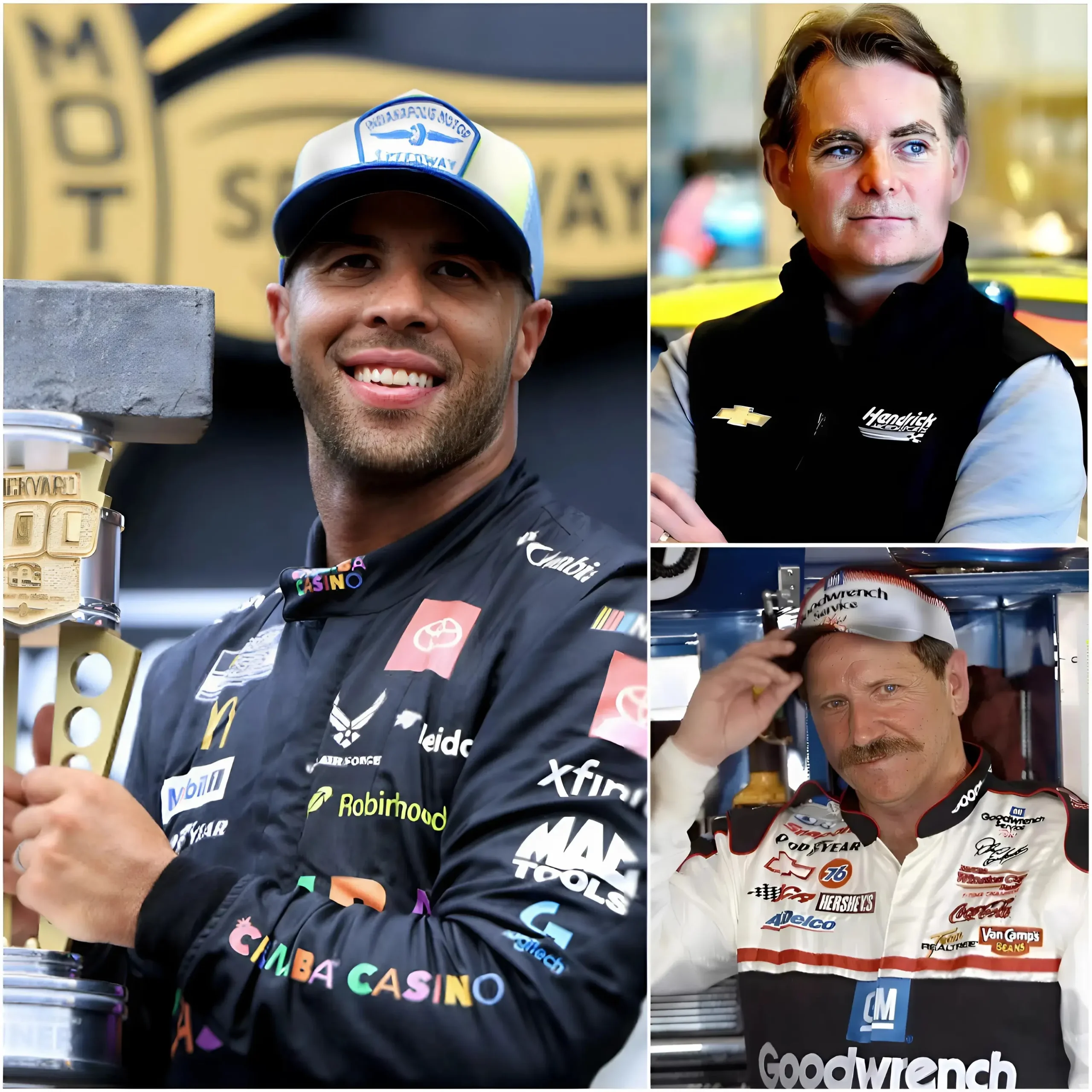 Cover Image for Just minutes after leaving the pit lane, Bubba Wallace claimed he had “surpassed” Dale Earnhardt and Jeff Gordon in NASCAR history — a statement that sent the entire press conference room into a frenzy. But even more shocking was his final warning about the 2026 championship race…