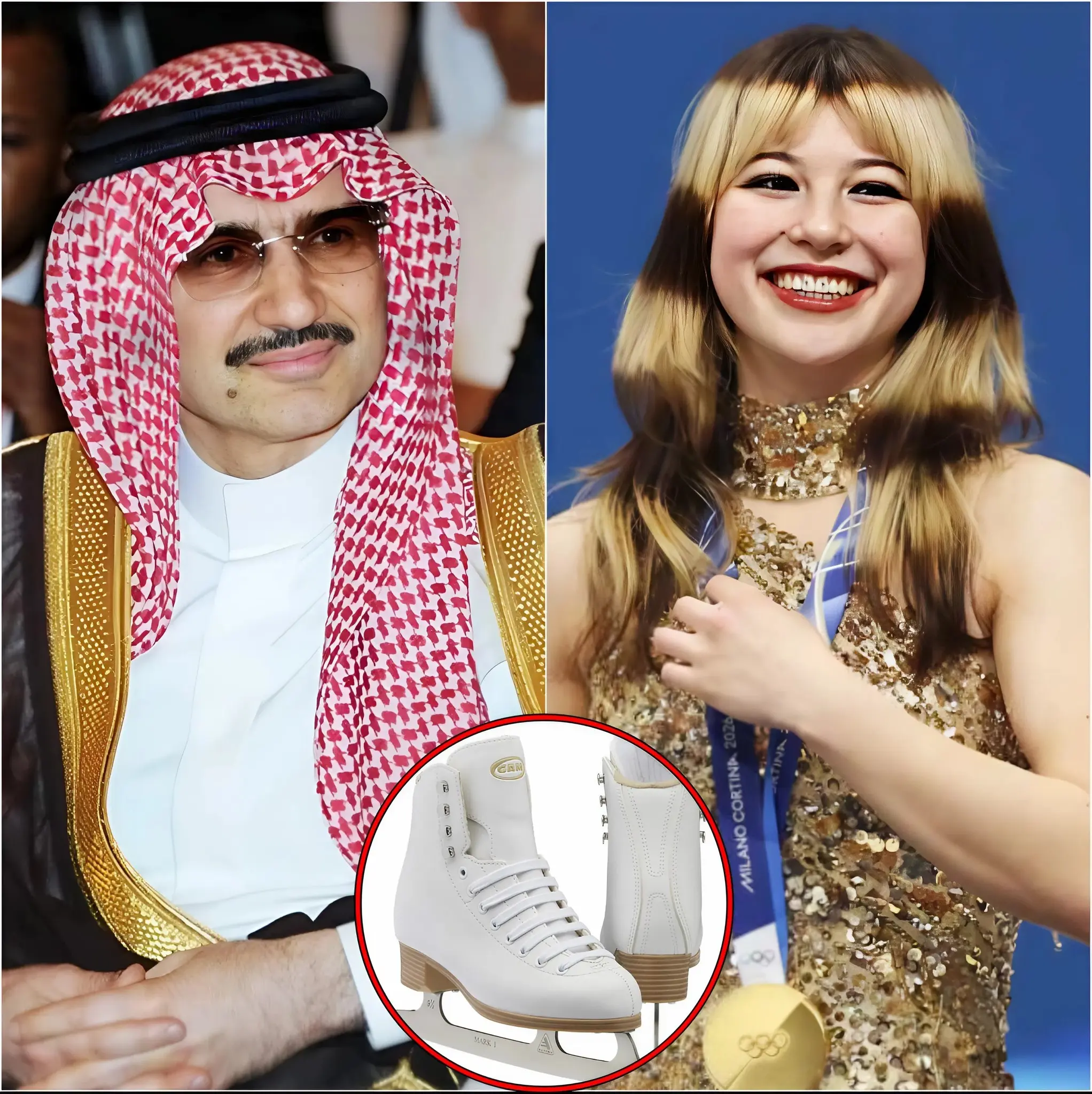 Cover Image for “I am a father, and I will do anything to make my daughter happy. Alysa Liu, you are an inspiration to my daughter, Aisha. I would like to offer 10 million USD to purchase the pair of figure skates you used to win the Olympic gold medal today. It is not merely an item, but a symbol of passion, perseverance, and pure joy on the ice. Please contact me!” Sheikh Khalid Al-Rashid, an oil billionaire with an estimated net worth of over 50 billion USD, unexpectedly made the offer to buy the skates that Alysa Liu had just worn during her free skate to claim the gold medal at the 2026 Milan-Cortina Olympics, intending to give them as a birthday gift to his daughter—a devoted fan of Alysa. Just five seconds later, Alysa did not hesitate and delivered a response that moved Aisha Al-Rashid to tears, for she had never imagined her idol could speak such sincere and heartfelt words…