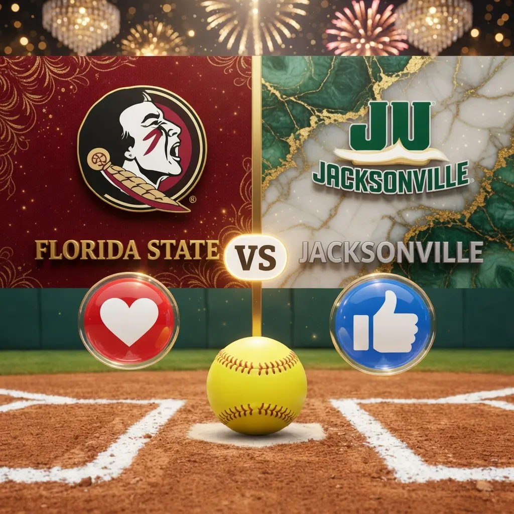 Cover Image for šØ NEW PITCH TIME: FOX Sports has just announced a major last-minute change to the broadcast schedule for the softball matchup between the Florida State softball and the Jacksonville softball. Fans of both Florida State and Jacksonville University should pay close attention to the updated first pitch time for this highly anticipated non-conference showdown. š„š„
