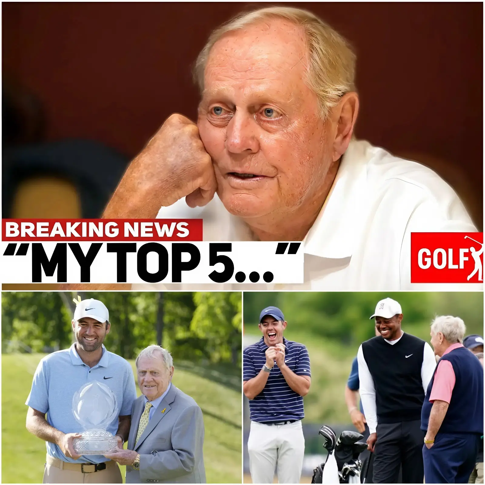 Cover Image for At 85, Jack Nicklaus Stuns the Golf World with a Bombshell: The 5 Golfers He Respects Most — And the List Left Everyone Speechless!