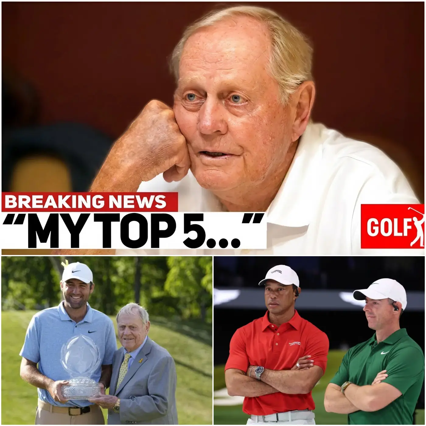 Cover Image for At 85, Jack Nicklaus Drops a Bombshell: The 5 Golfers He Respects Most — And the List Shocked Everyone!👇👇