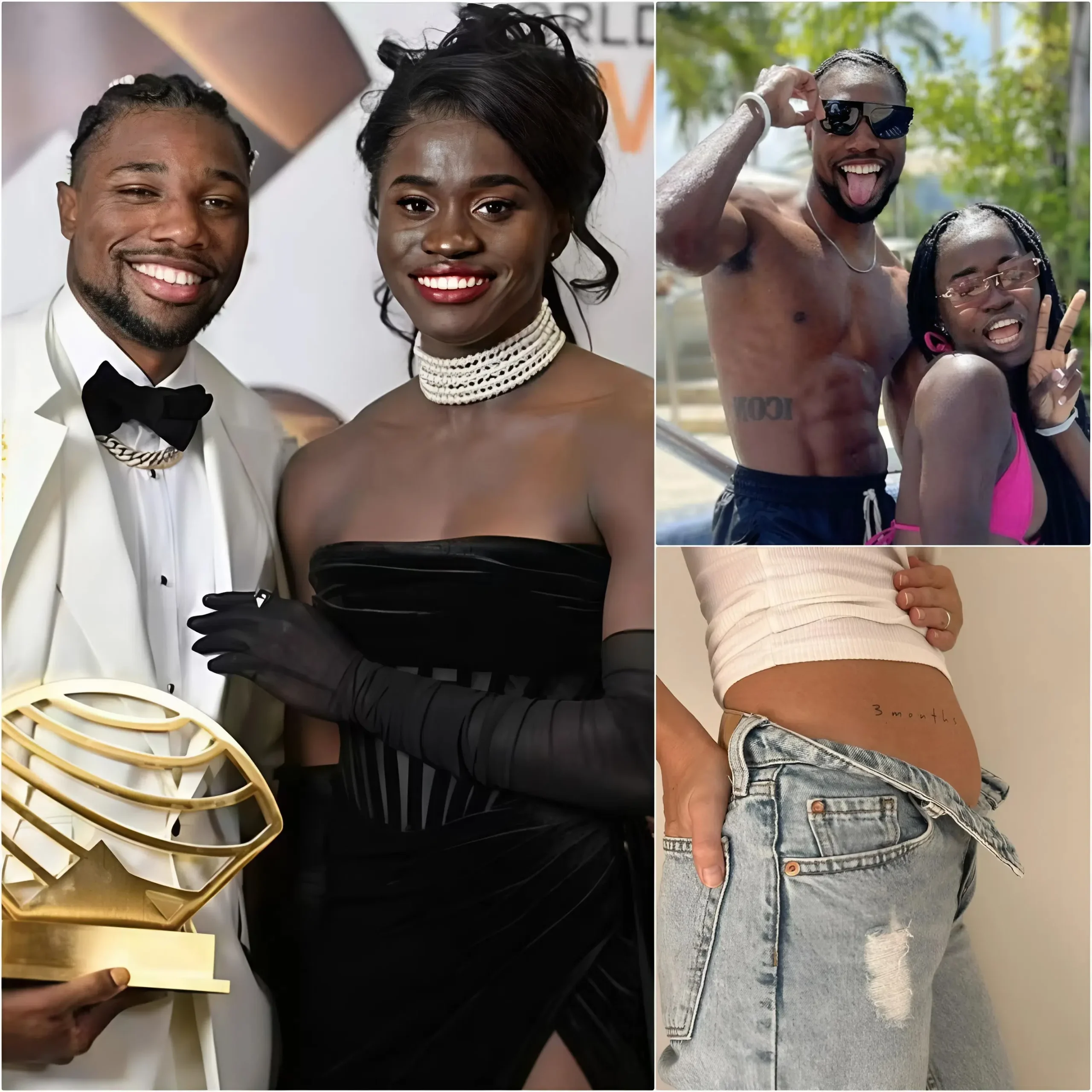 Cover Image for 🔈 CONGRATULATIONS: Noah Lyles and his fiancée Junelle Bromfield have surprised everyone with the announcement that they are expecting their first child. Not only that, they also revealed the baby’s name, leaving fans around the world astonished, while subtly referencing the name of a legendary track and field icon he deeply admires — a figure believed to have influenced this very special decision of his.