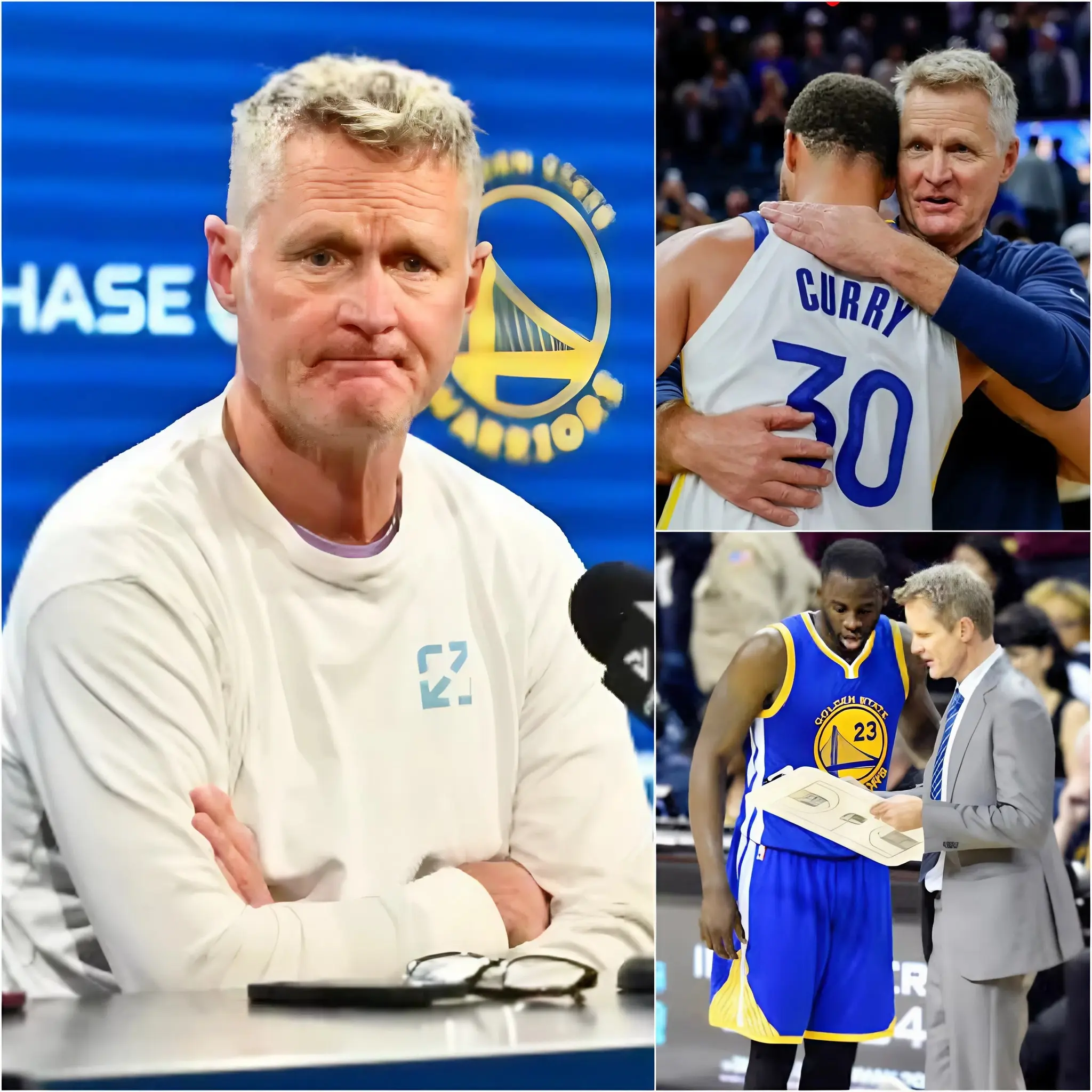 Cover Image for 🚨 BREAKING NEWS: “THIS WILL BE THE LAST TIME I MANAGE THE GOLDEN STATE WARRIORS.” Head coach Steve Kerr’s unexpected announcement sent the press conference into chaos. After months of turmoil and simmering controversy, Kerr broke the silence with a shocking confession, leaving Warriors fans and the entire NBA media in a state of shock. “I can’t hide it any longer. It’s time everyone knew what was really happening…”