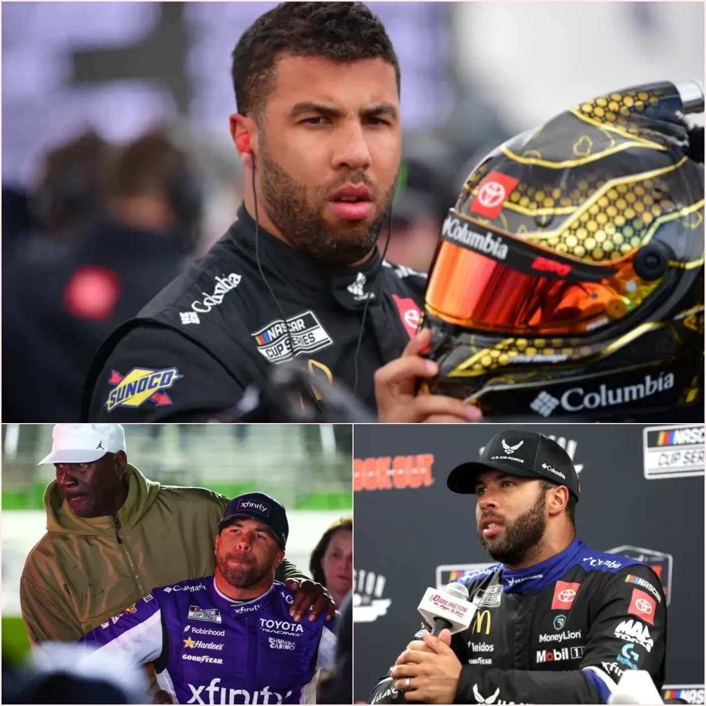 Cover Image for 🚨 SHOCKING NASCAR NEWS: Bubba Wallace has just caused a paddock sensation by bluntly challenging team owner Michael Jordan, demanding a higher salary than Kyle Larson, or he will terminate his contract with 23XI Racing immediately! In response to this outrageous demand, MJ only replied with 10 cold words, leaving the entire boardroom silent and creating an incredibly tense atmosphere. This direct confrontation between the two most powerful figures in the racing team is creating the biggest scandal of the season. Details of this shocking scandal are in the comments below! 👇👇