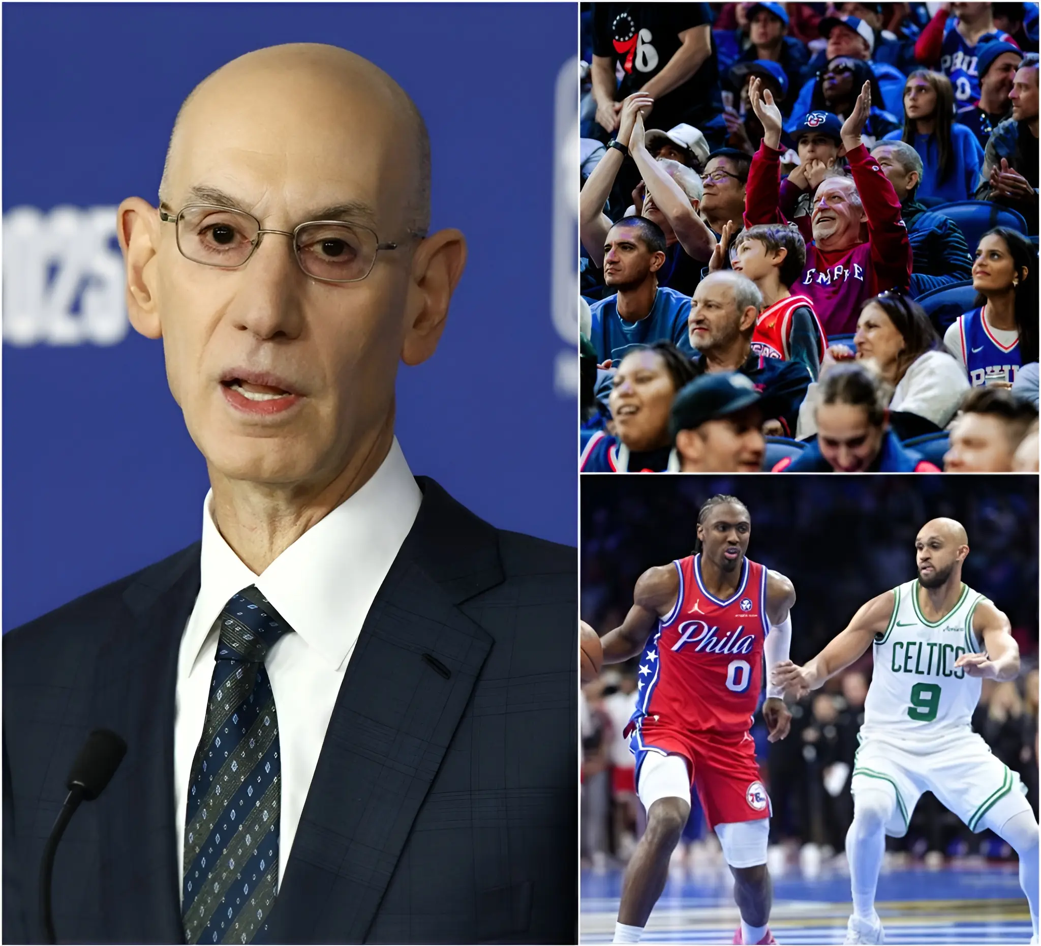 Cover Image for 30 MINUTES AGO: 76ers fans began calling on the NBA to review the result of the matchup between the Philadelphia 76ers and the Boston Celtics, where the Sixers fell 98–114. Within hours, thousands of signatures flooded online platforms as supporters launched an urgent petition demanding immediate league intervention. Many argued that the loss was influenced by questionable officiating and what they perceived as preferential treatment toward Boston throughout key stretches of the game. However, the NBA’s latest ruling firmly dismissed all allegations, upholding the final score as valid and leaving a wave of frustration and disappointment across the 76ers fan base.