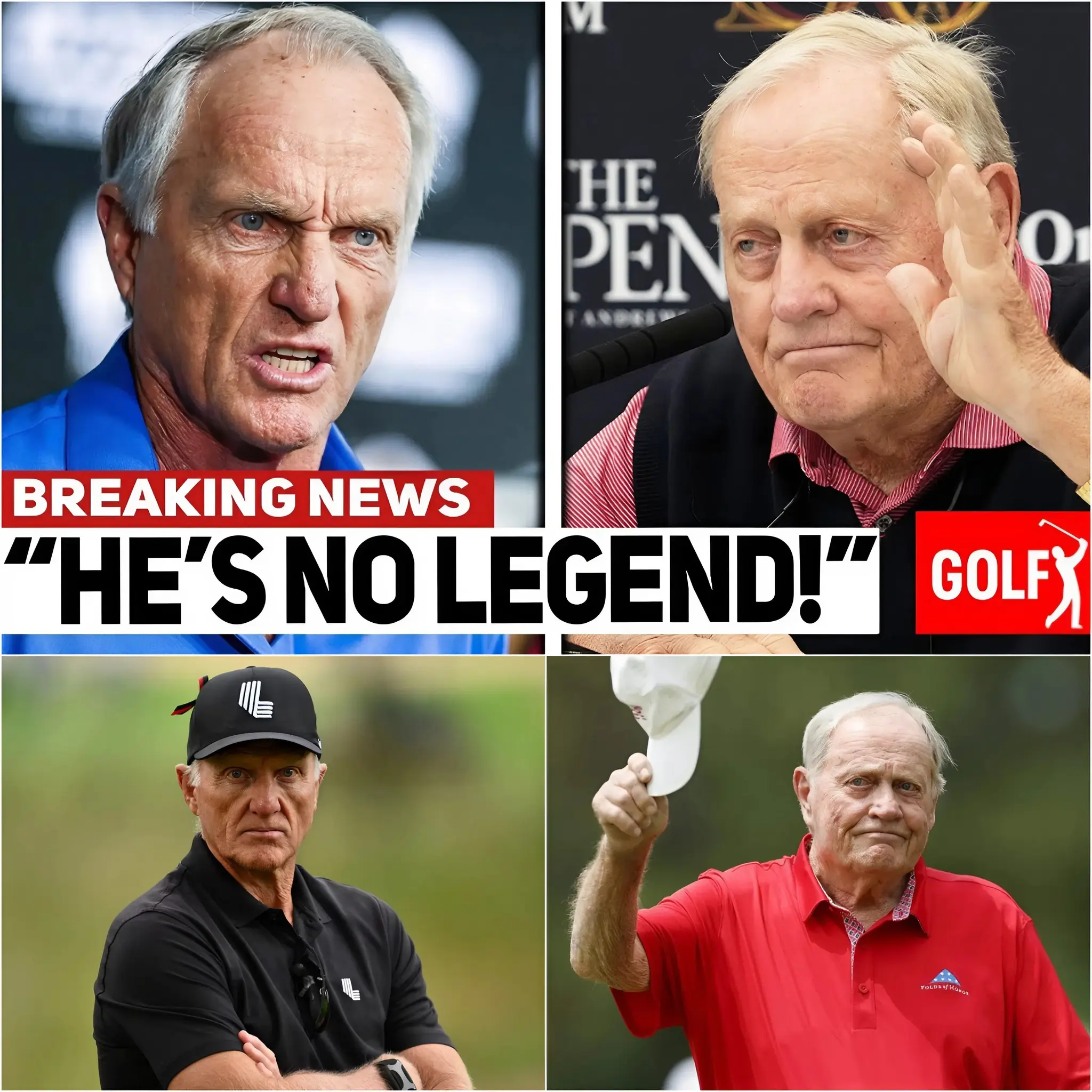 Cover Image for đ¨ Greg Norman Fires Explosive Accusation at Jack Nicklaus, Sending Shockwaves Through the Golf World!
