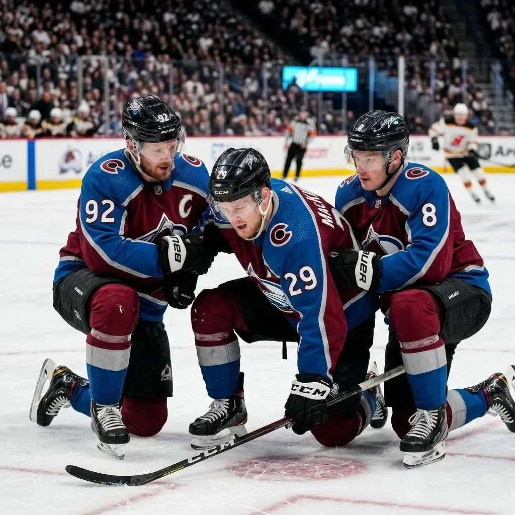 Cover Image for đ¨ Panic erupted at the Colorado Avalancheâs training center as players and medical staff witnessed Canadian star Nathan MacKinnon suddenly collapse during a recent practice session. Security and medical personnel rushed to his aid, while his teammates stood frozen in a tense and somber atmosphere. We now receive heartbreaking news regarding Nathan MacKinnonâs battle against this incurable disease. We extend our deepest and most sincere condolences to him and his family.