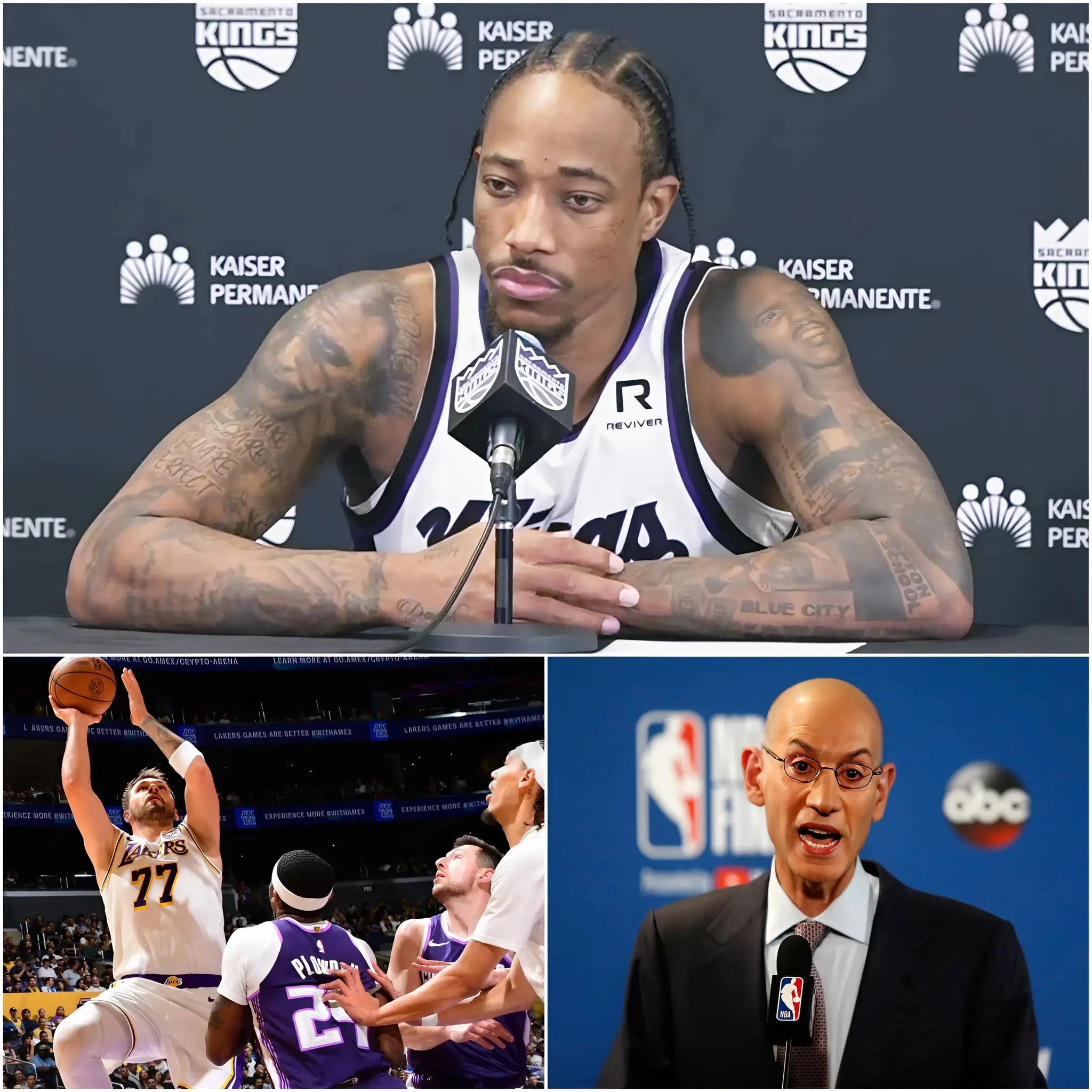 Cover Image for 🚨 BREAKING NEWS 🚨: “If this doesn’t stop, I will leave the NBA…” — Following the controversial game against the Los Angeles Lakers, DeMar DeRozan is reportedly speaking out, accusing the officiating crew of bias and exposing an alleged match-fixing scandal that has forced the NBA to launch an investigation. 👇👇👇