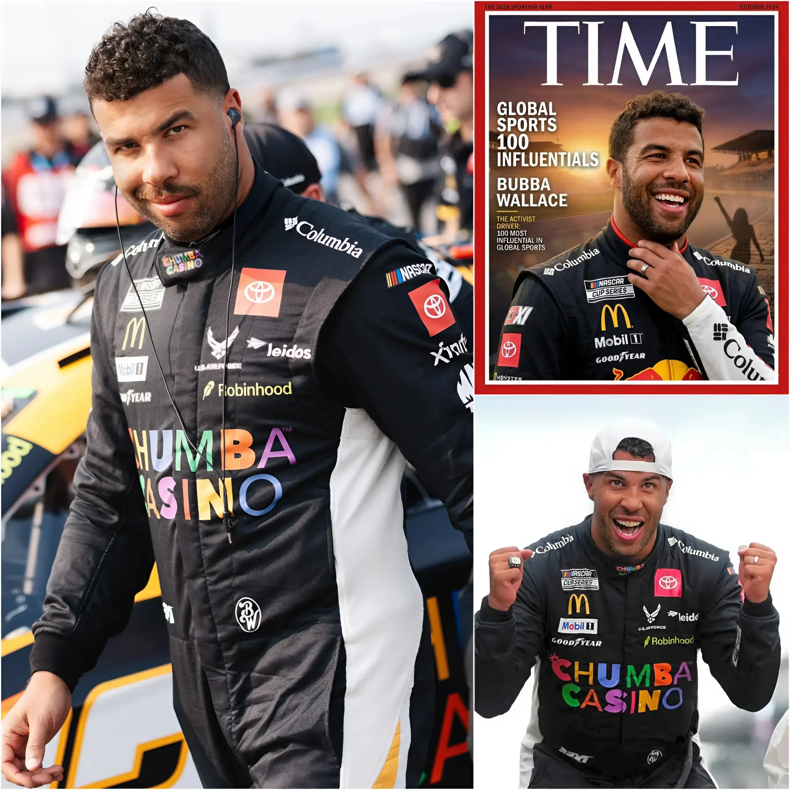 Cover Image for 🚨 CONFIRMED: NASCAR driver Bubba Wallace has officially been named by TIME as one of the 100 most influential people in global sports. With standout performances on the national stage, a powerful presence within American motorsports, and a rapidly growing fanbase, there’s no doubt Bubba Wallace has had an extraordinary year. From headline-making results to inspiring a new generation of drivers, his impact now reaches far beyond the racetrack… DISCOVER THE DETAILS 👇👇