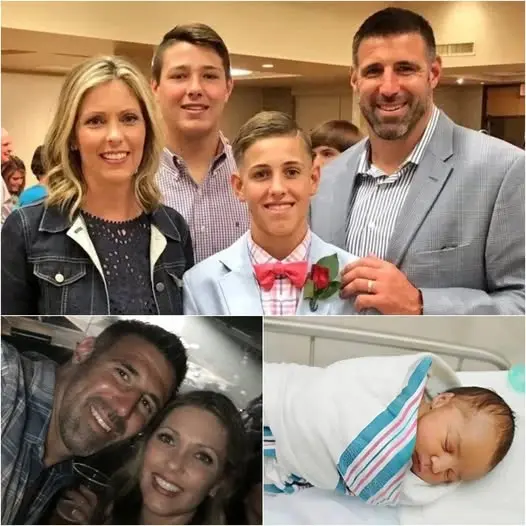 Cover Image for 🚨 BREAKING NEWS: Mike Vrabel and his wife, Jen Vrabel, have sent social media into a frenzy after welcoming their third child, sharing a tender photo of their newborn resting peacefully in Jen’s arms as Mike stands beside her, absolutely glowing with pride. The intimate snapshot instantly captured hearts across the NFL community. But it wasn’t just the sweetness of the moment that had fans buzzing — it was the baby’s unexpected and beautifully unique name that truly stole the spotlight. Within minutes, timelines were flooded with reactions, turning a private family milestone into a viral celebration.