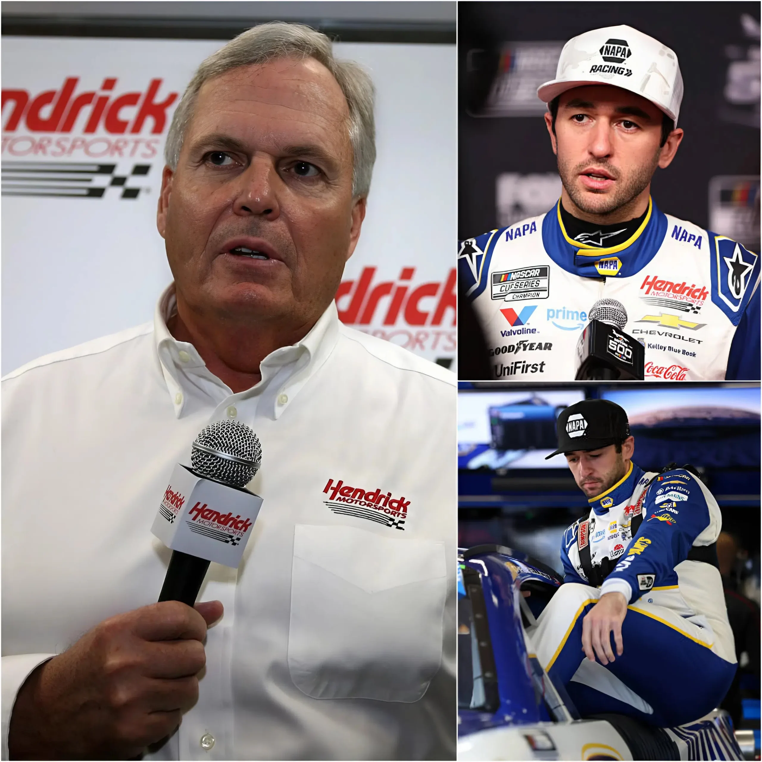 Cover Image for 🚨 BREAKING: Hendrick Motorsports president Rick Hendrick stunned NASCAR fans with a powerful 15-word message directed at Chase Elliott, and Elliott’s unexpected 3-word reply quickly caught everyone’s attention — proving it was far more than just a simple response.