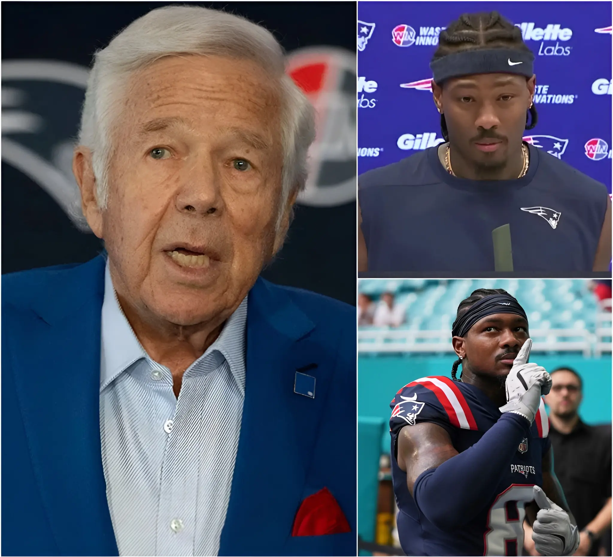 Cover Image for 🚨 SHOCKING NEWS: Patriots owner Robert Kraft has reportedly revealed the real reason behind the stunning release of star wide receiver Stefon Diggs. According to Kraft, Diggs secretly held talks with his hometown team, the Baltimore Ravens, without the organization’s knowledge or approval. Kraft allegedly described the move as a serious betrayal of trust inside the franchise. The accusation quickly ignited outrage across the NFL community. But Diggs didn’t stay silent — he fired back with a brutal 10-word response that instantly sent social media into meltdown and left fans demanding the full story.