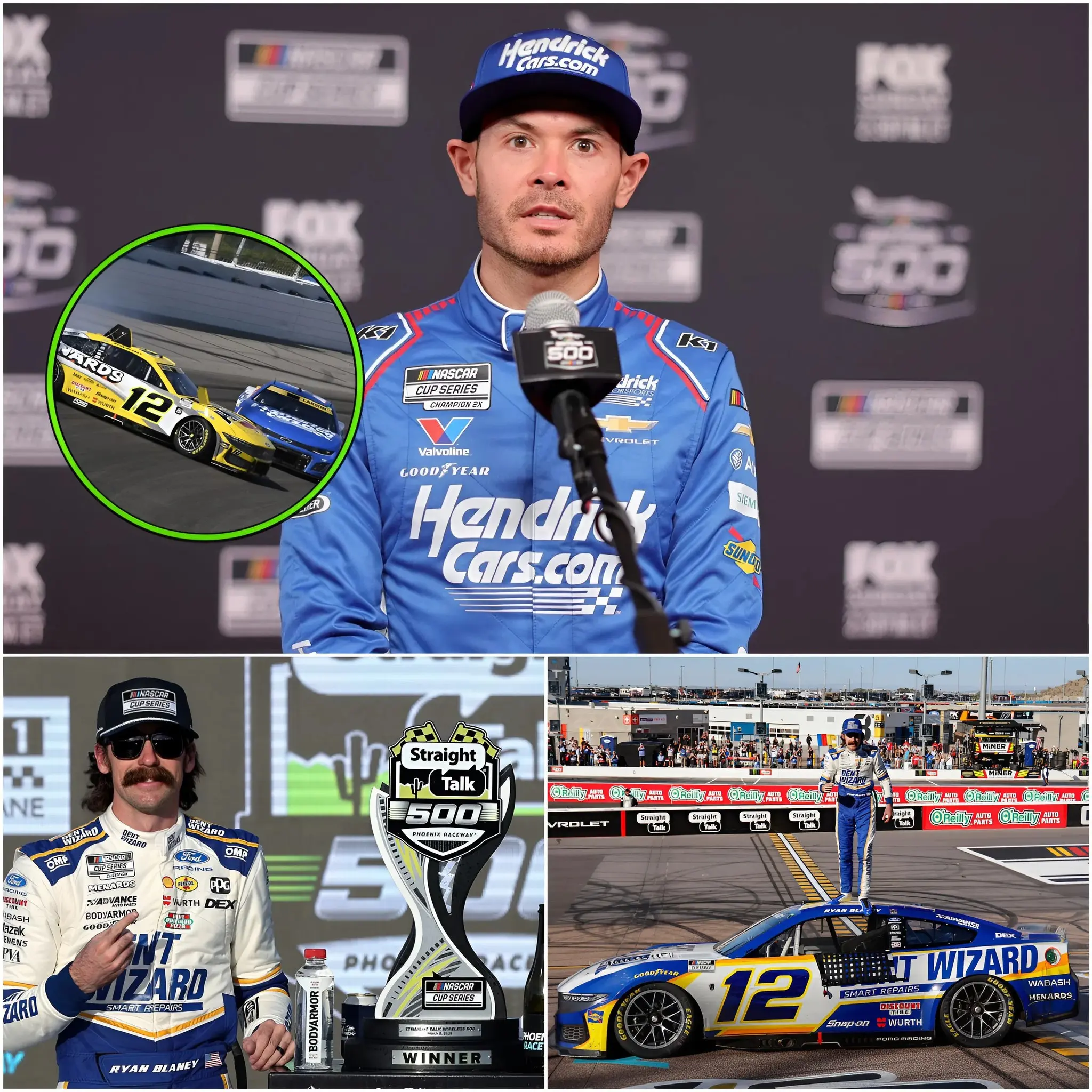 Cover Image for 🔴 “HE CHEATED!” Kyle Larson ACCUSED Ryan Blaney of using ILLEGAL technology with his car at Phoenix Raceway race 👇. NASCAR quickly launched an urgent investigation and obtained surprising results…👇