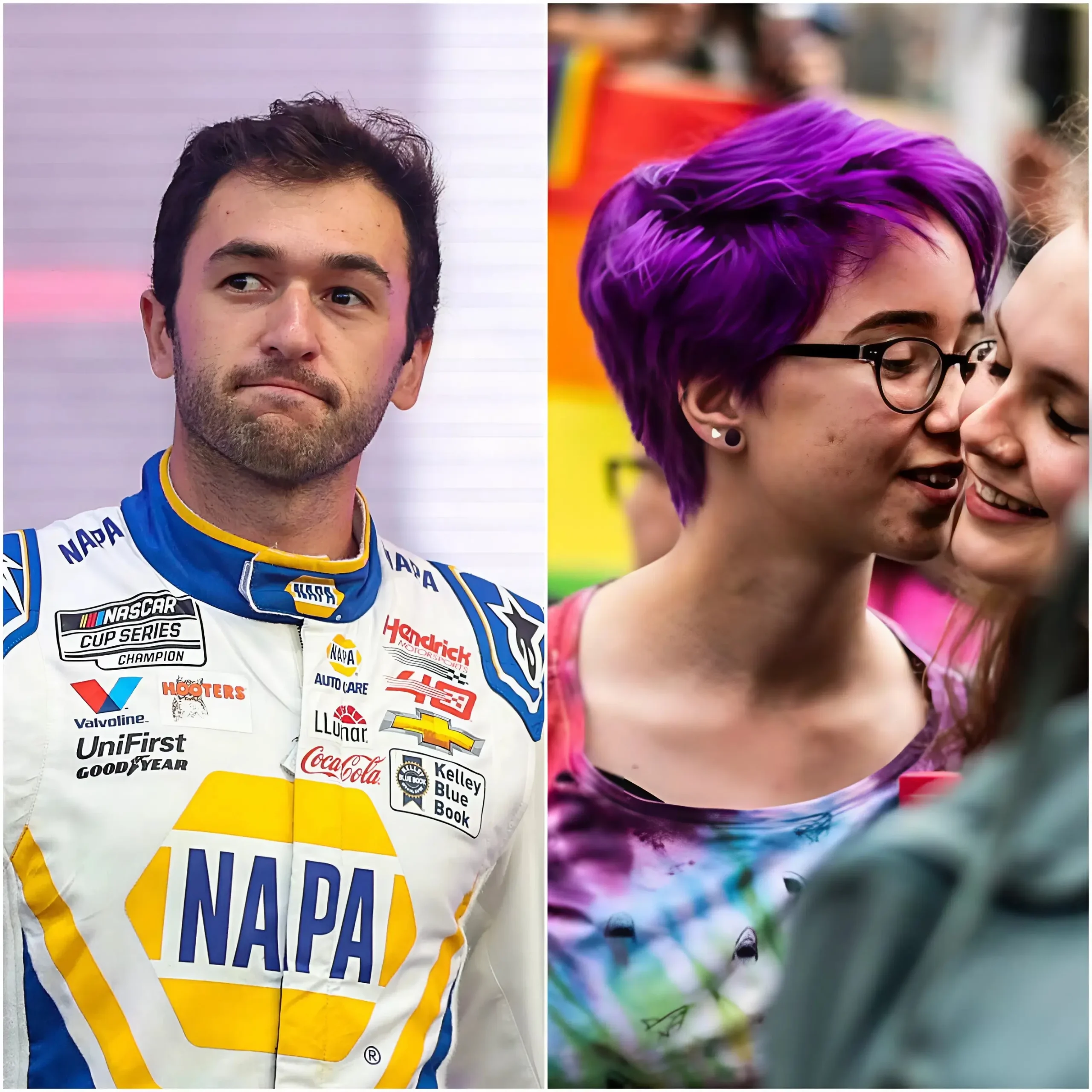 Cover Image for BREAKING: NASCAR star Chase Elliott has rocked the racing world by refusing to wear a rainbow-themed helmet honoring the L.G.B.T.Q community. Standing firm, he slammed what he called the “W.O.K.E agenda,” declaring, “No amount of fame or sponsorships will ever make me betray my values. This is my stance, and I won’t back down.”