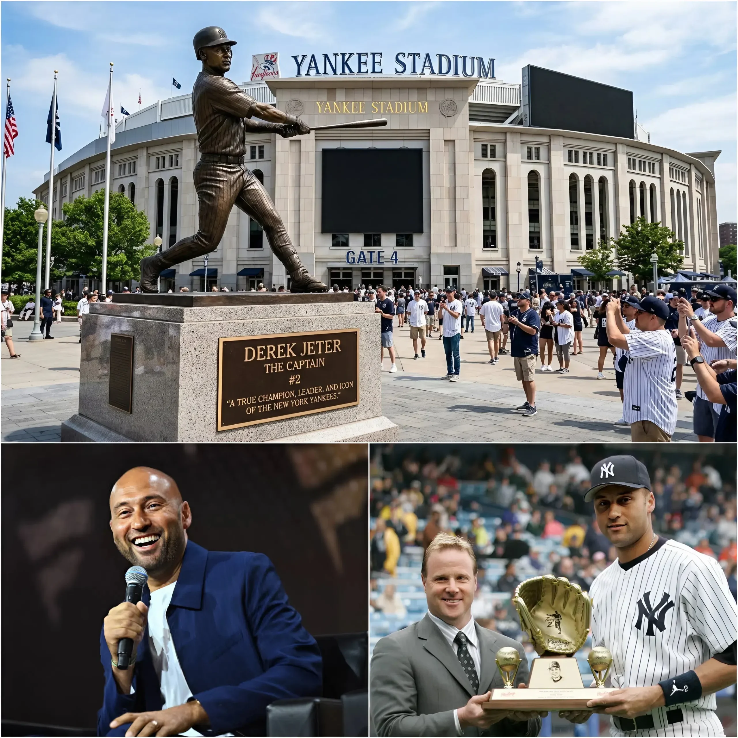 Cover Image for 🚨 BREAKING NEWS: The New York Yankees are reportedly planning to build a statue of club legend Derek Jeter outside Yankee Stadium! According to reports, the team wants to honor the iconic former captain for his enormous contribution to one of the most successful eras in Yankees history.