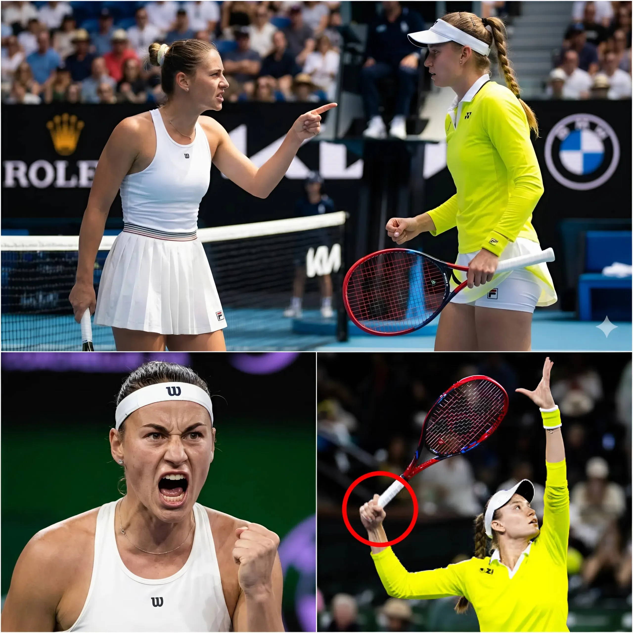 Cover Image for 🔴 “CHEATING” — Marta Kostyuk accused Elena Rybakina of using ILLEGAL technology on her equipment during the 2026 Indian Wells.