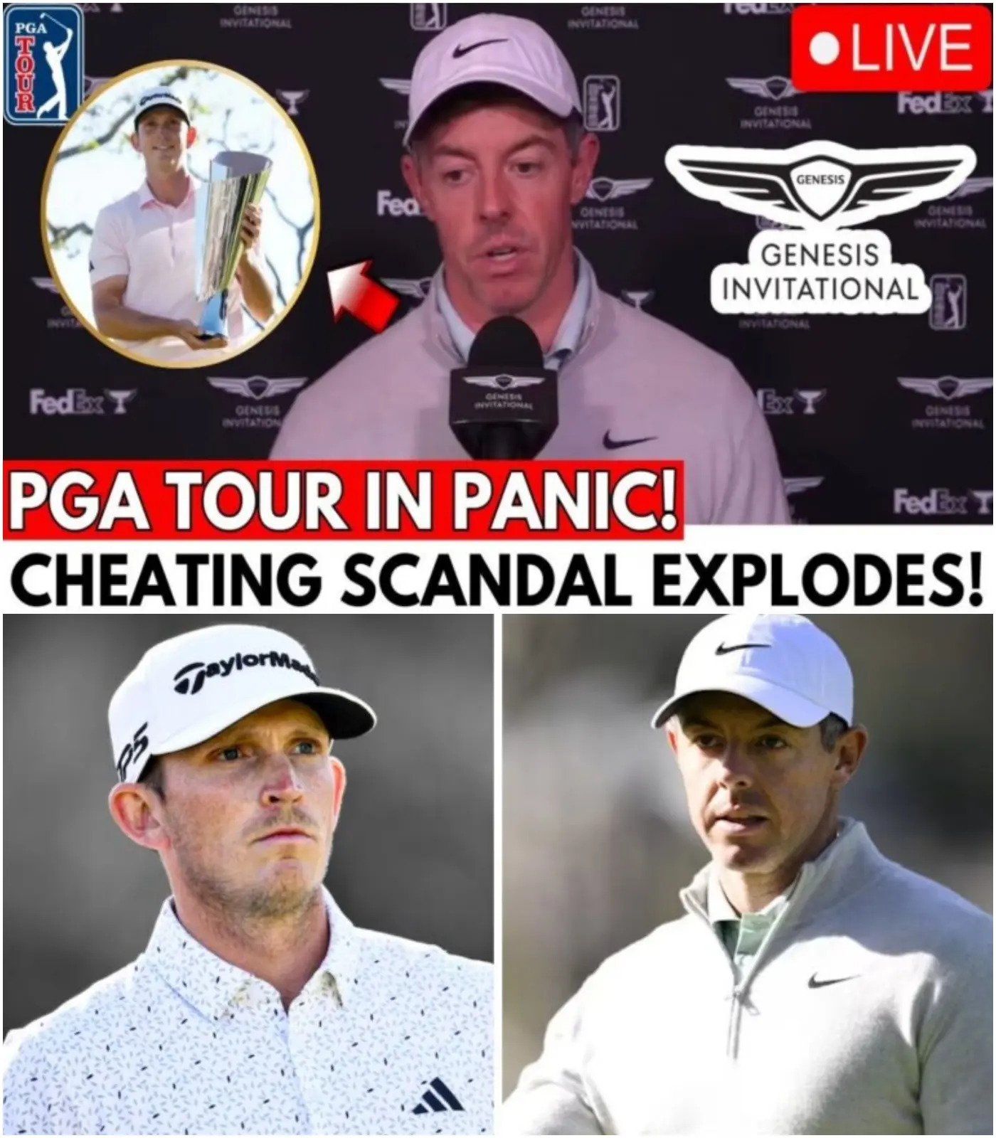 Cover Image for Rory McIlroy’s Furious Reaction to Bridgeman Scandal at the Genesis Puts the PGA Tour in the Spotlight