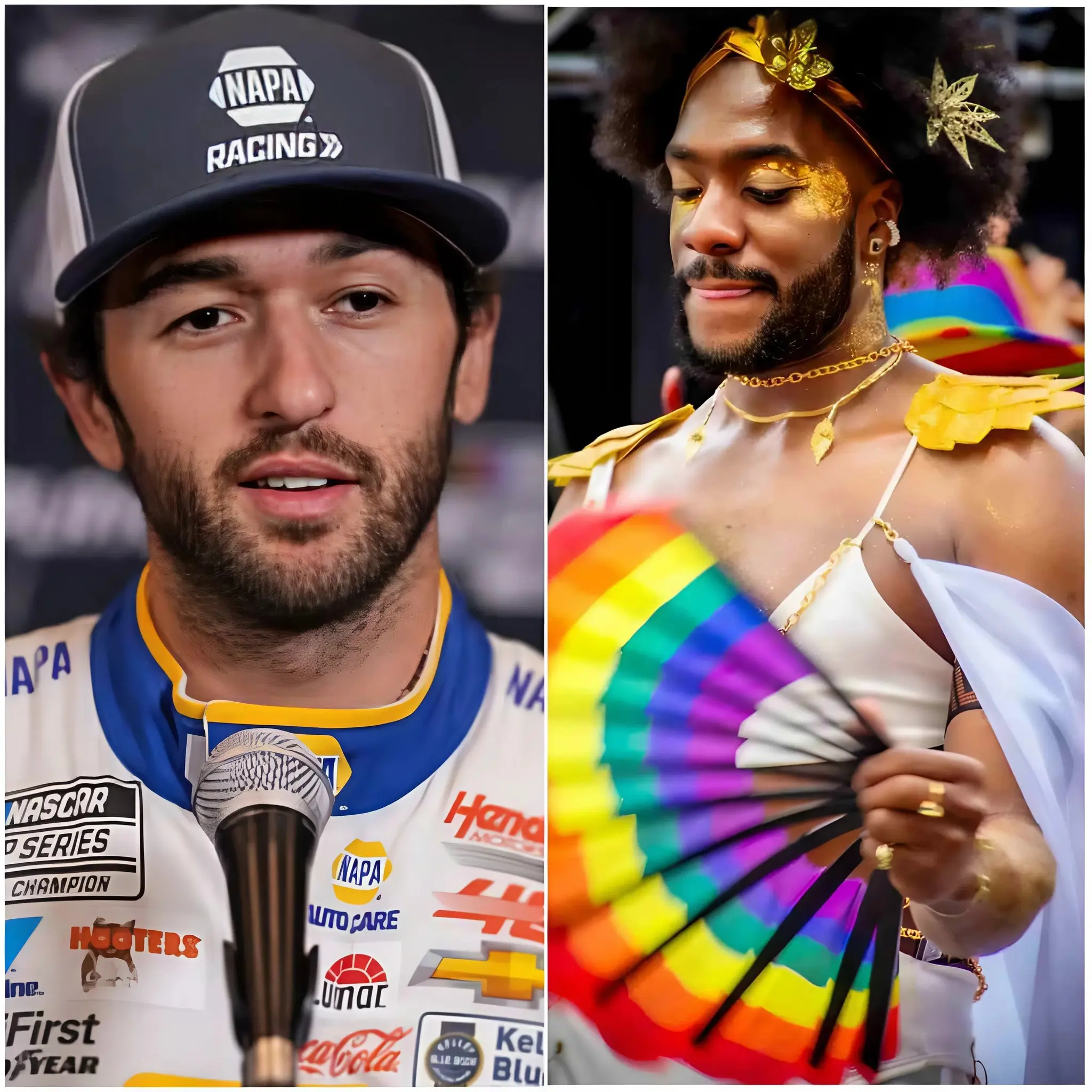 Cover Image for BREAKING: NASCAR star Chase Elliott has rocked the racing world by refusing to wear a rainbow-themed helmet honoring the L.G.B.T.Q community. Standing firm, he slammed what he called the “W.O.K.E agenda,” declaring, “No amount of fame or sponsorships will ever make me betray my values. This is my stance, and I won’t back down.”