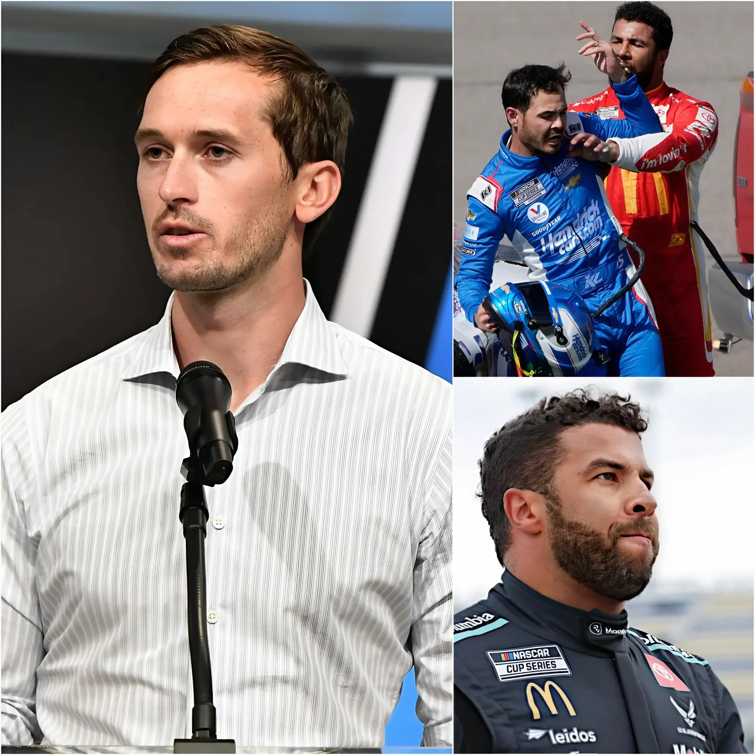 Cover Image for NASCAR BOMBSHELL 🔴 Nine NASCAR teams have filed a lawsuit calling for Bubba Wallace to be permanently banned from NASCAR, claiming that he “complains like a woman” and urging NASCAR CEO Ben Kennedy to make an immediate decision.