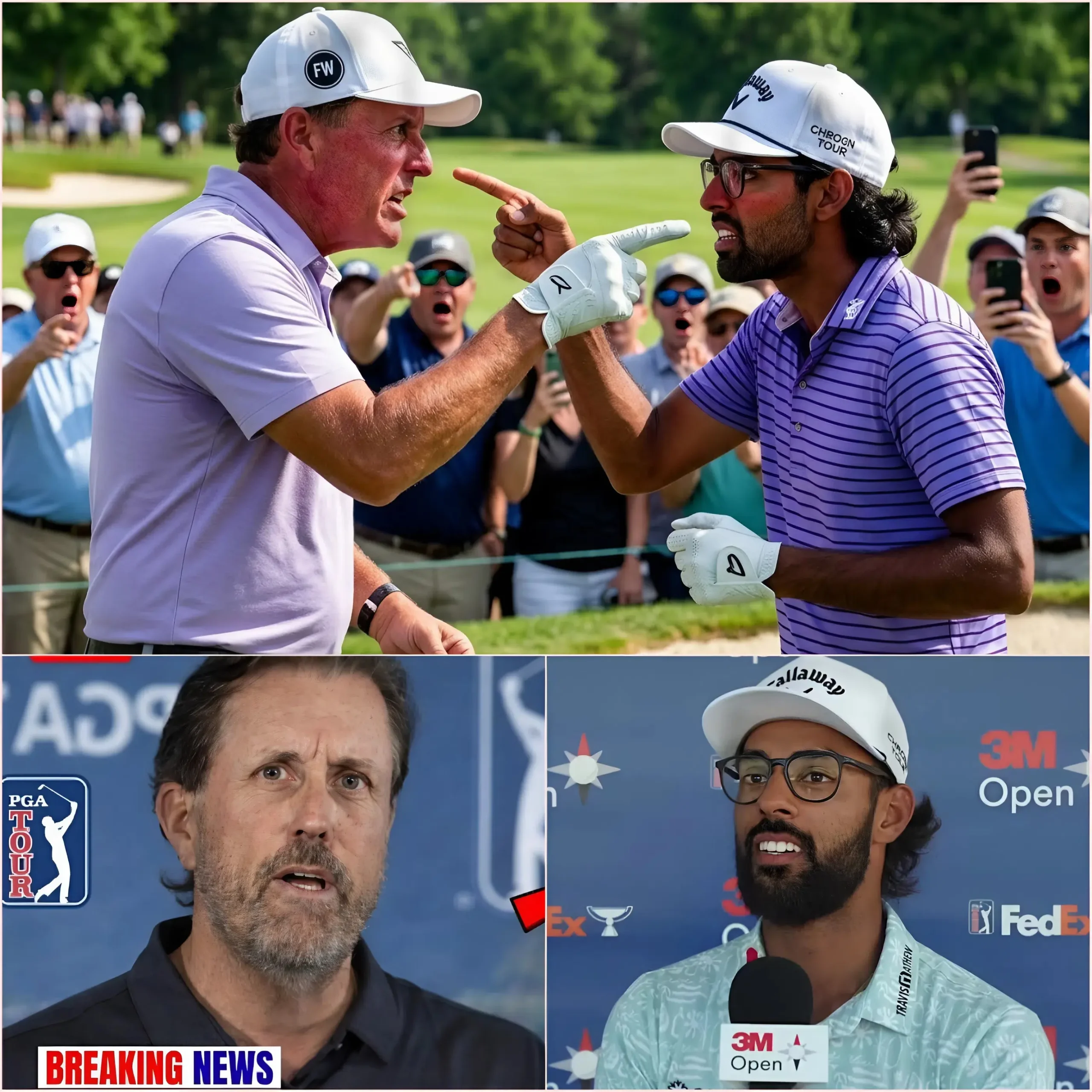 Cover Image for 🚨 PGA TOUR IN CHAOS: Phil Mickelson shocks the golf world by releasing explosive footage allegedly showing Akshay Bhatia tampering with his ball mid-tournament. Furious accusations erupt in the locker room, an emergency meeting is called overnight, and the young star now faces potentially devastating consequences.