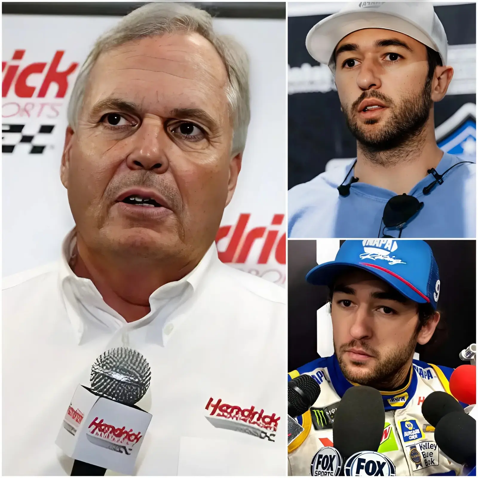 Cover Image for 🚨BREAKING NEWS: Hendrick Motorsports President Rick Hendrick surprised the nation and NASCAR fans worldwide with a 15-word message to Chase Elliott, while Chase Elliott’s 3-word response surprised fans, and it was more than just a simple reply.