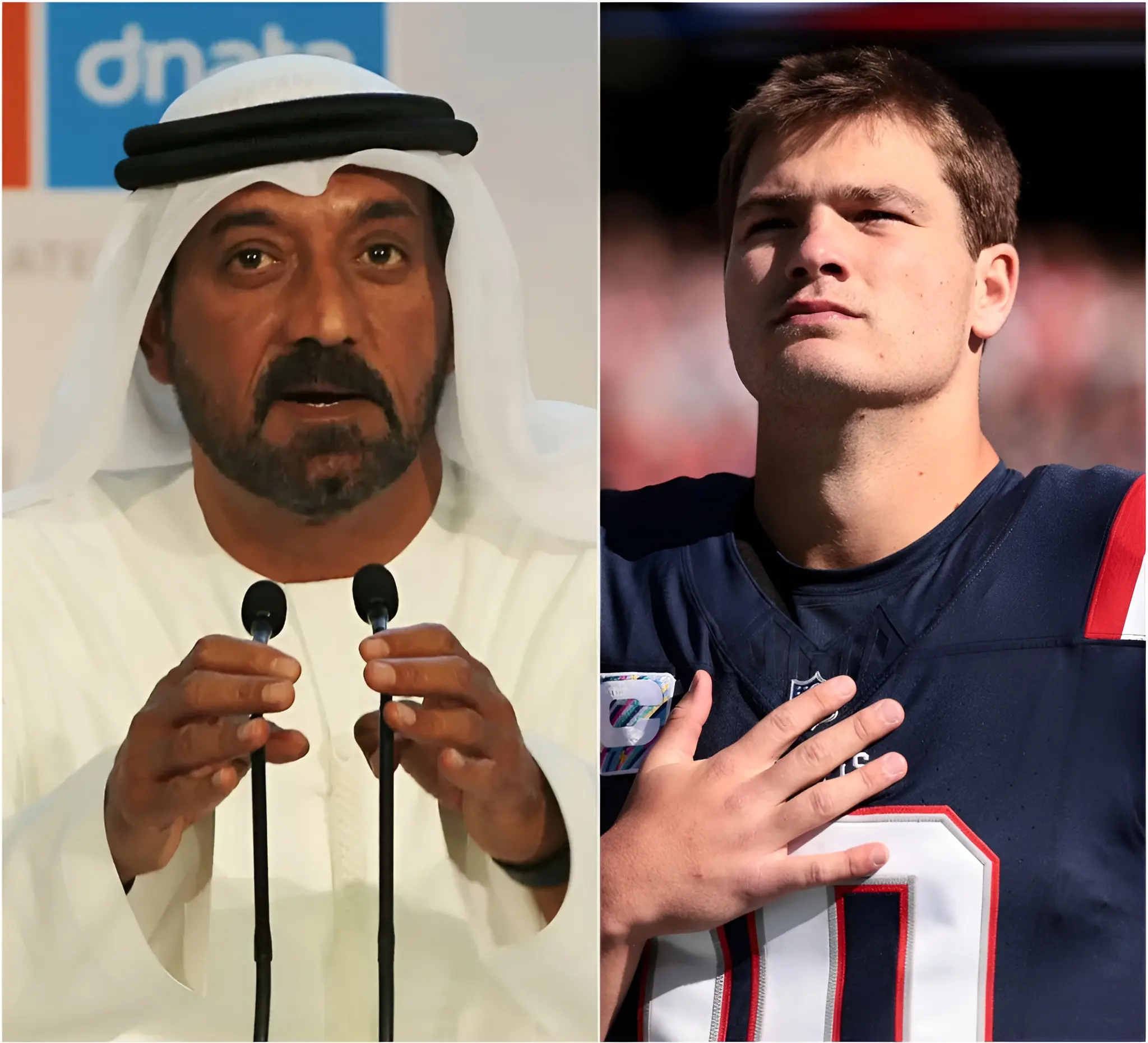 Cover Image for 30 MINUTES AGO: Emirates has unexpectedly announced an unprecedented personal sponsorship deal with Patriots quarterback Drake Maye. The agreement reportedly includes complimentary Emirates First Class flights for all of Maye’s international events and appearances, along with an annual sponsorship package worth $2 million to support his growing career.