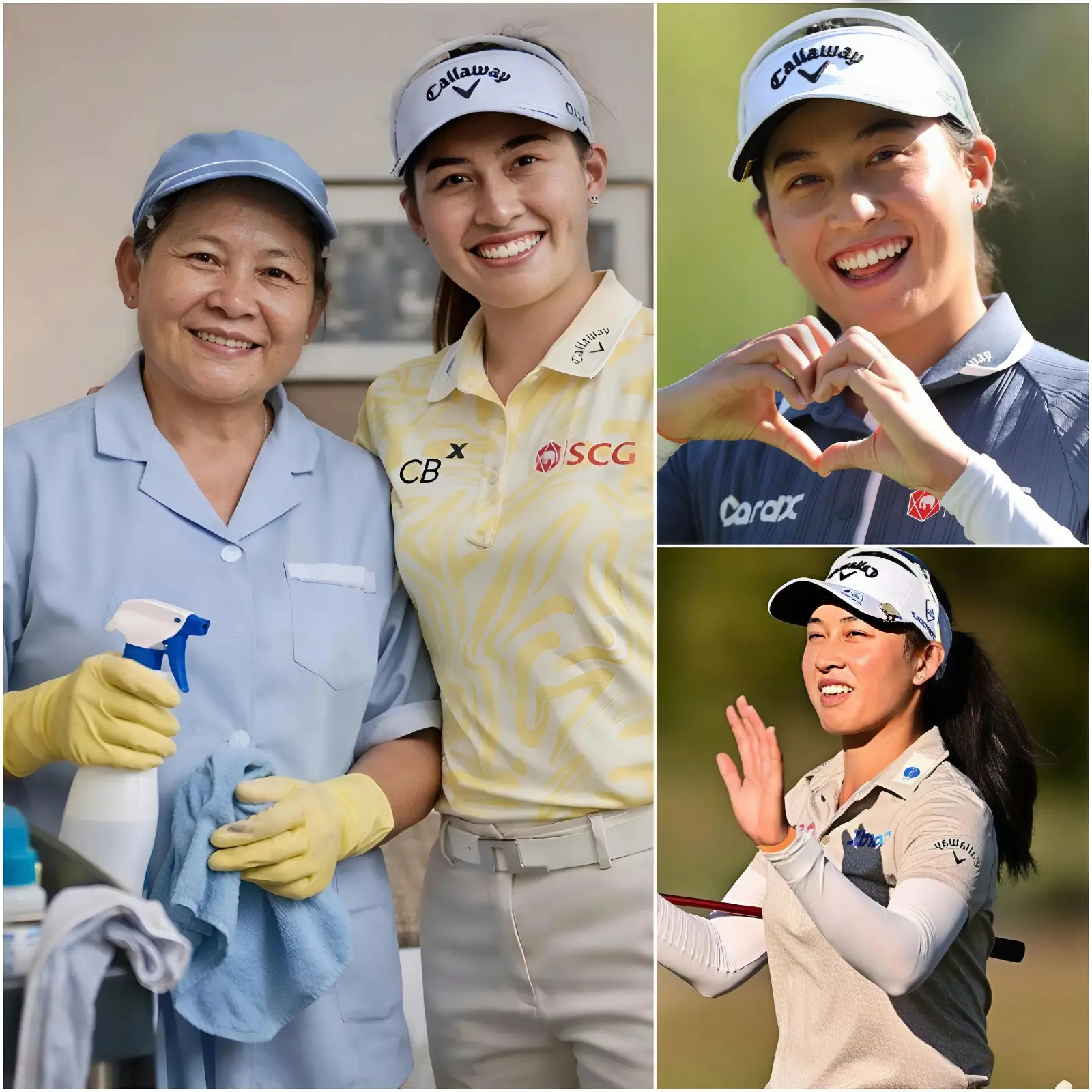 Cover Image for Jeeno Thitikul is once again causing a stir in the golf community with a heartwarming gesture at a hotel after her resounding victory. Returning to her room after a marathon match (lasting nearly 3 hours), she found an elderly housekeeper tiredly cleaning the hallway. Instead of resting, Jeeno Thitikul invited her into her room, poured her water, offered her a chair, and…