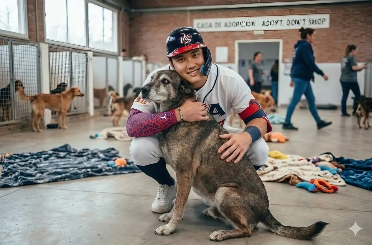 Cover Image for Good News: Shohei Ohtani Quietly Visited An Animal Shelter In His Hometown Of Linden, California, Just 48 Hours Before Its Final Closure, Which Meant That 27 Animals Were At Risk Of Euthanasia.