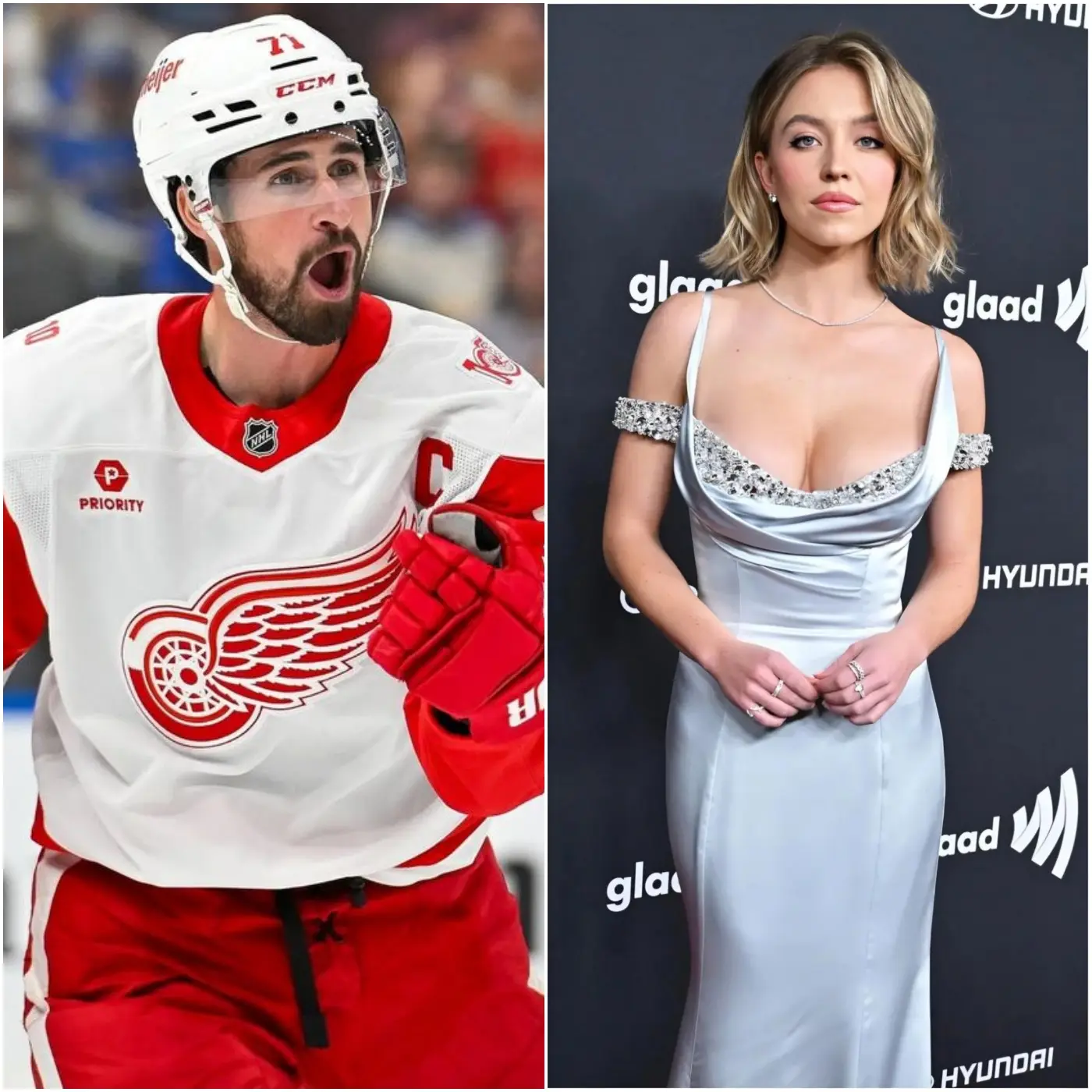 Cover Image for NHL SHOCK – Detroit Red Wings captain Dylan Larkin is reported in a passionate relationship with actress Sydney Sweeney. When asked about the relationship, Sweeney casually replied that their relationship was “entirely physical.”