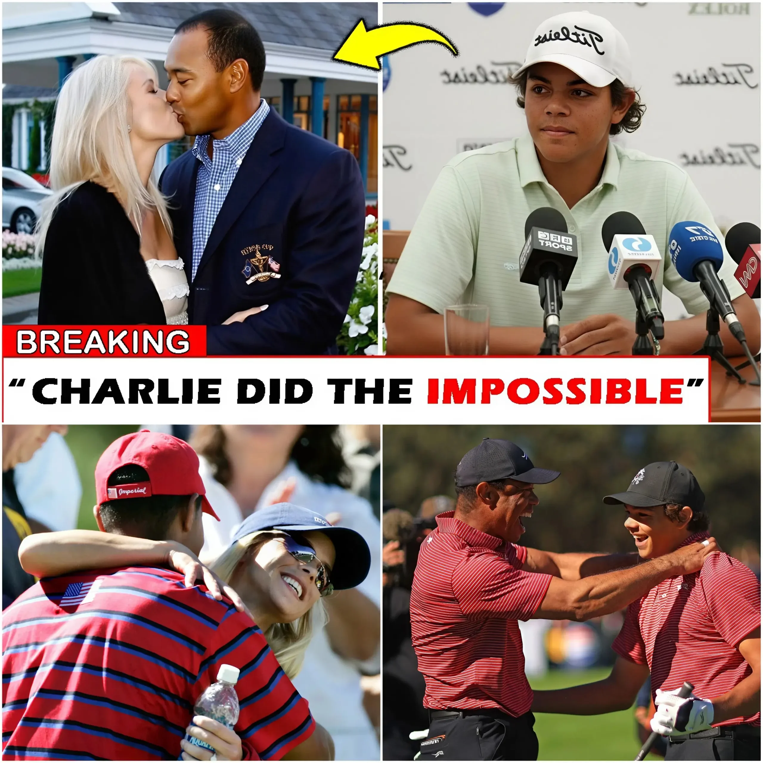 Cover Image for An Unexpected Reunion: Tiger Woods and Elin Nordegren Together Again — Thanks to Charlie!