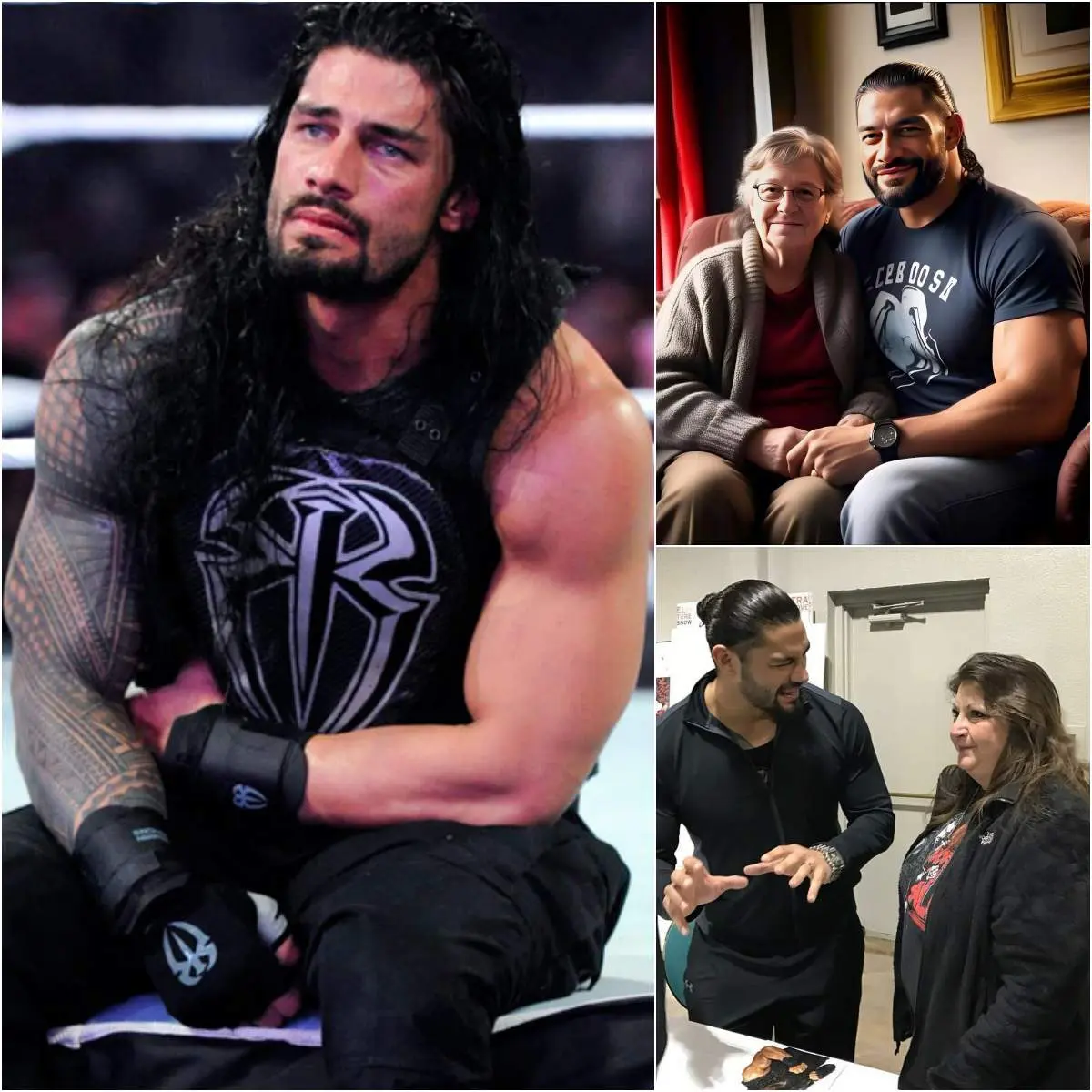 Cover Image for SAD NEWS: 30 MINUTES AGO. The press conference room fell into silence as Roman Reigns entered, his voice low but trembling a