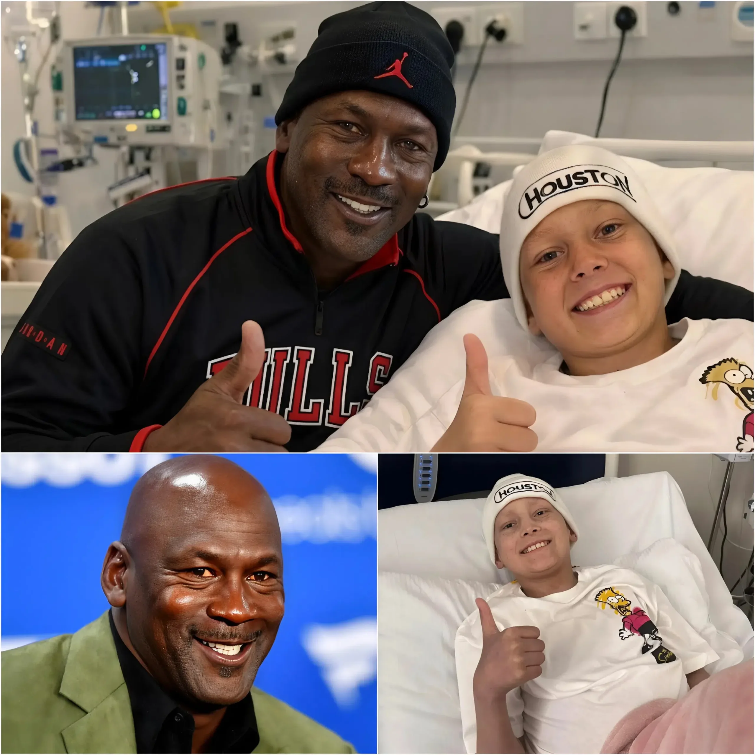 Cover Image for GOOD NEWS ❤️ A 7-year-old boy with terminal brain cancer, facing the end of his life, had only one wish: to meet Michael Jordan! Not Disneyland, not a movie star – but the global basketball legend; a man of iron will whom the boy deeply admired.